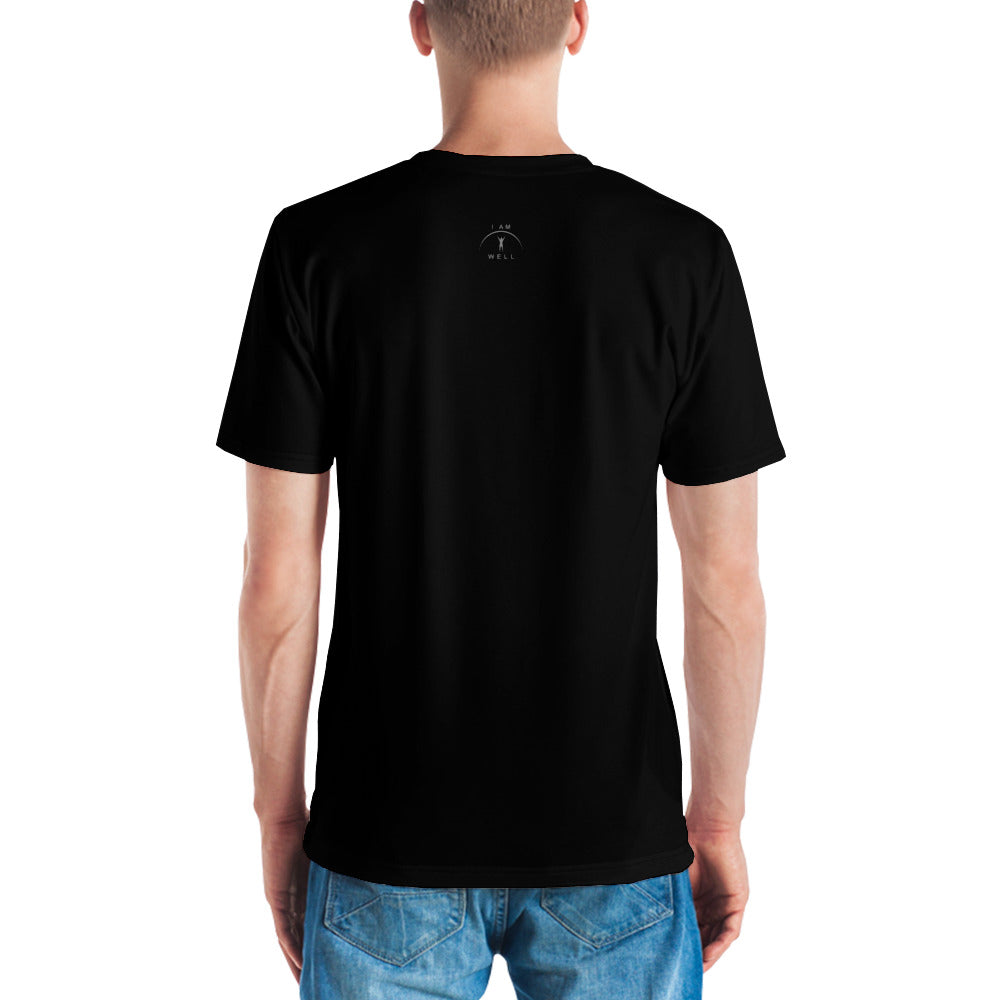 I AM WELL Men's Performance T-Shirt - Black w/ Grey Logo