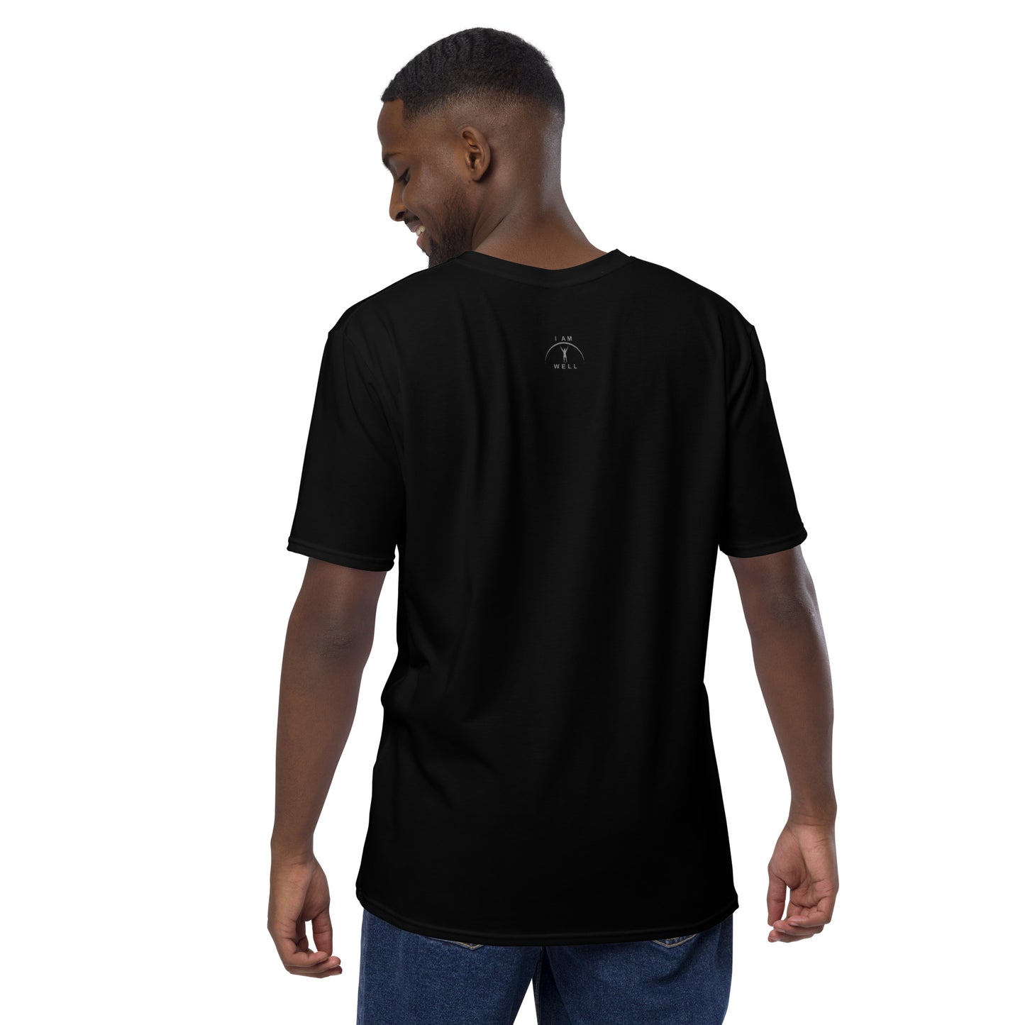 I AM WELL Men's Performance T-Shirt - Black w/ Grey Logo