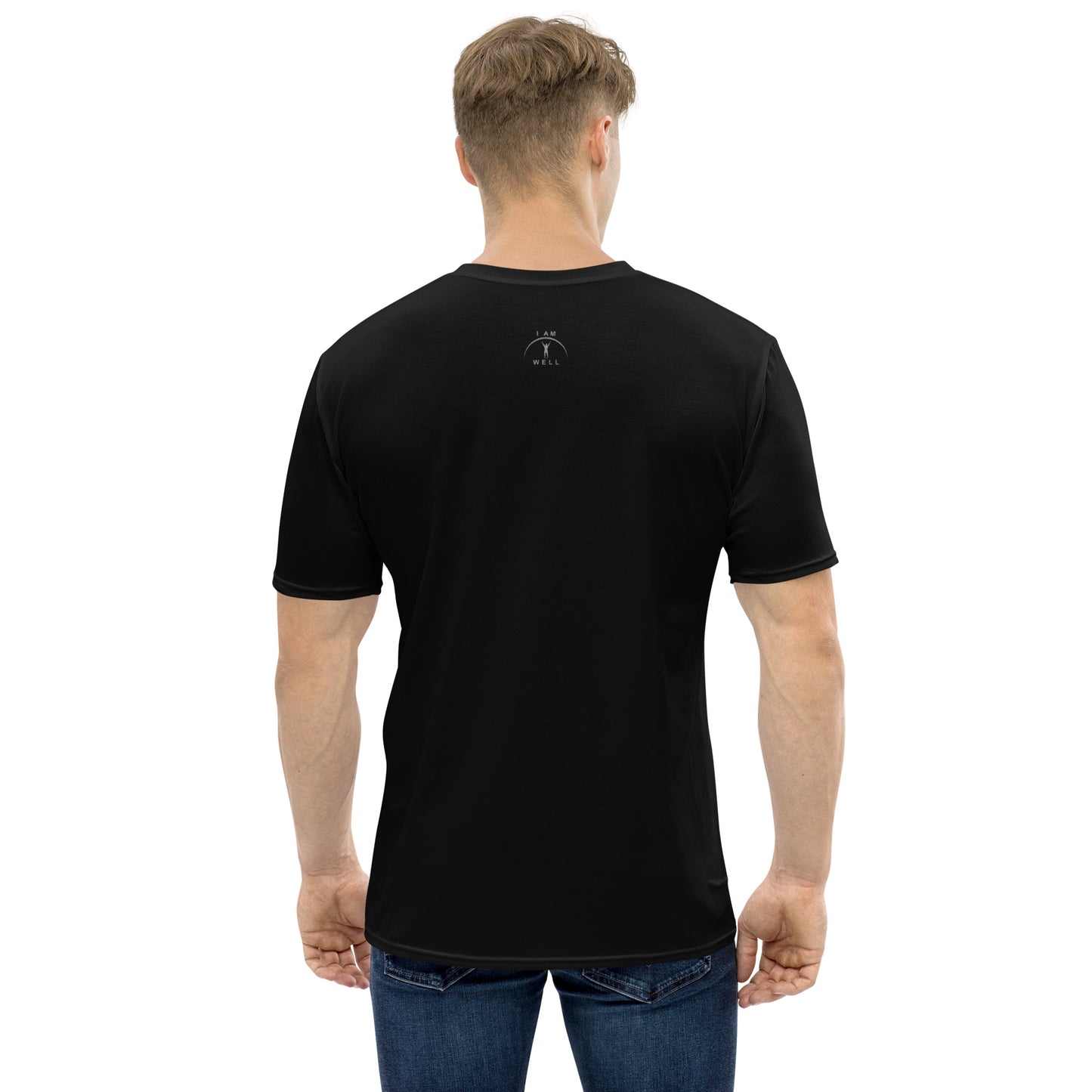 I AM WELL Men's Performance T-Shirt - Black w/ Grey Logo