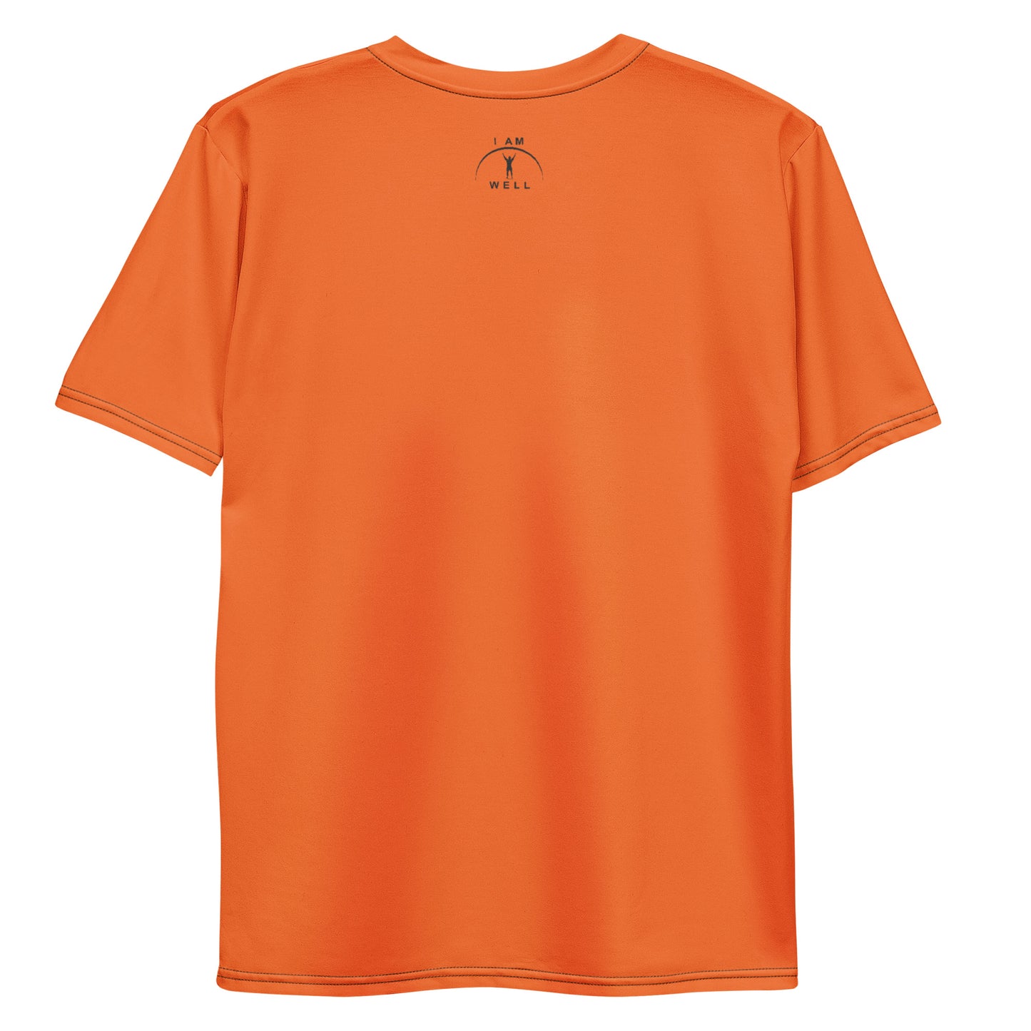 I AM WELL Men's Performance T-Shirt - Blaze Orange w/ Black Logo