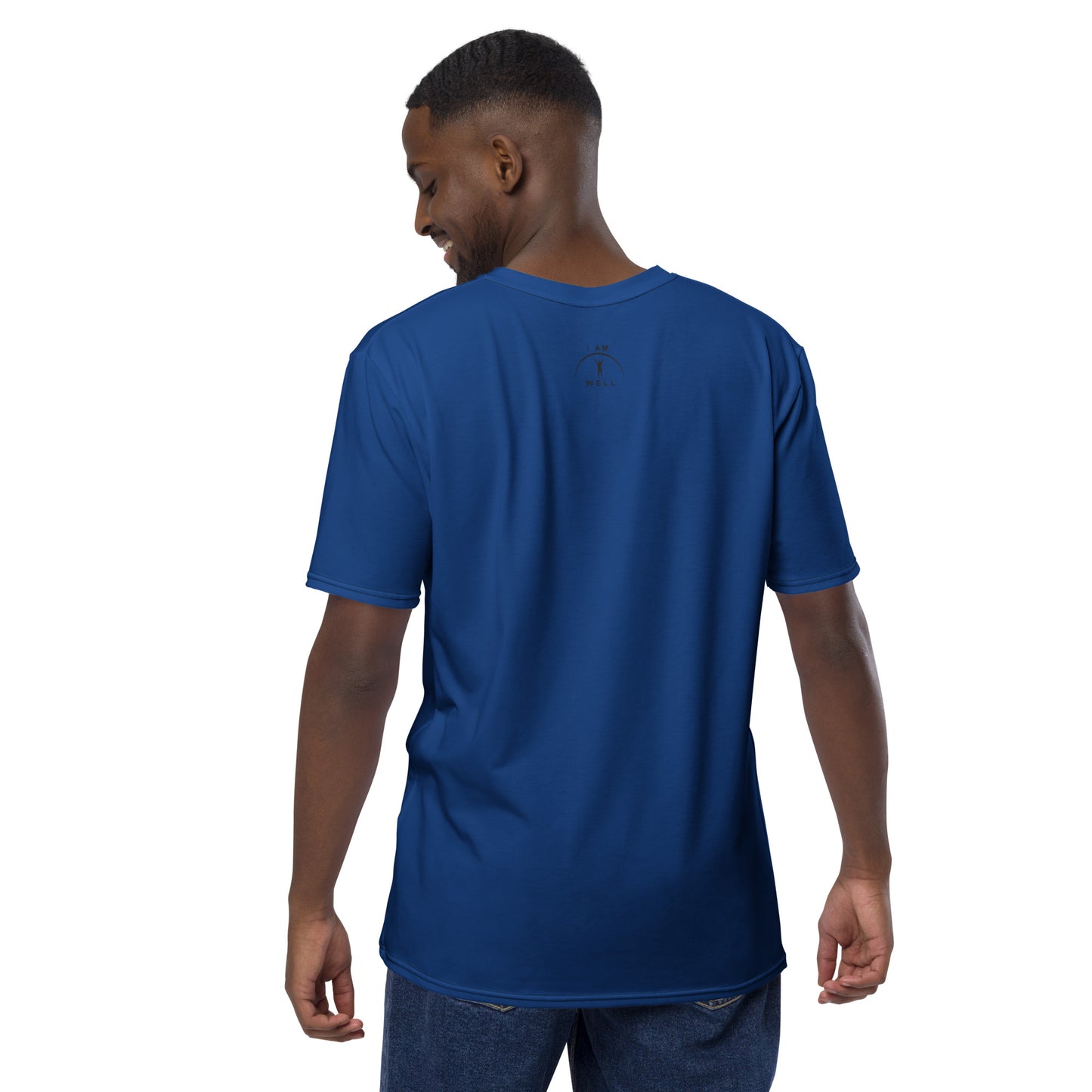 I AM WELL Men's Performance T-Shirt - Sheepdog Blue w/ Black Logo