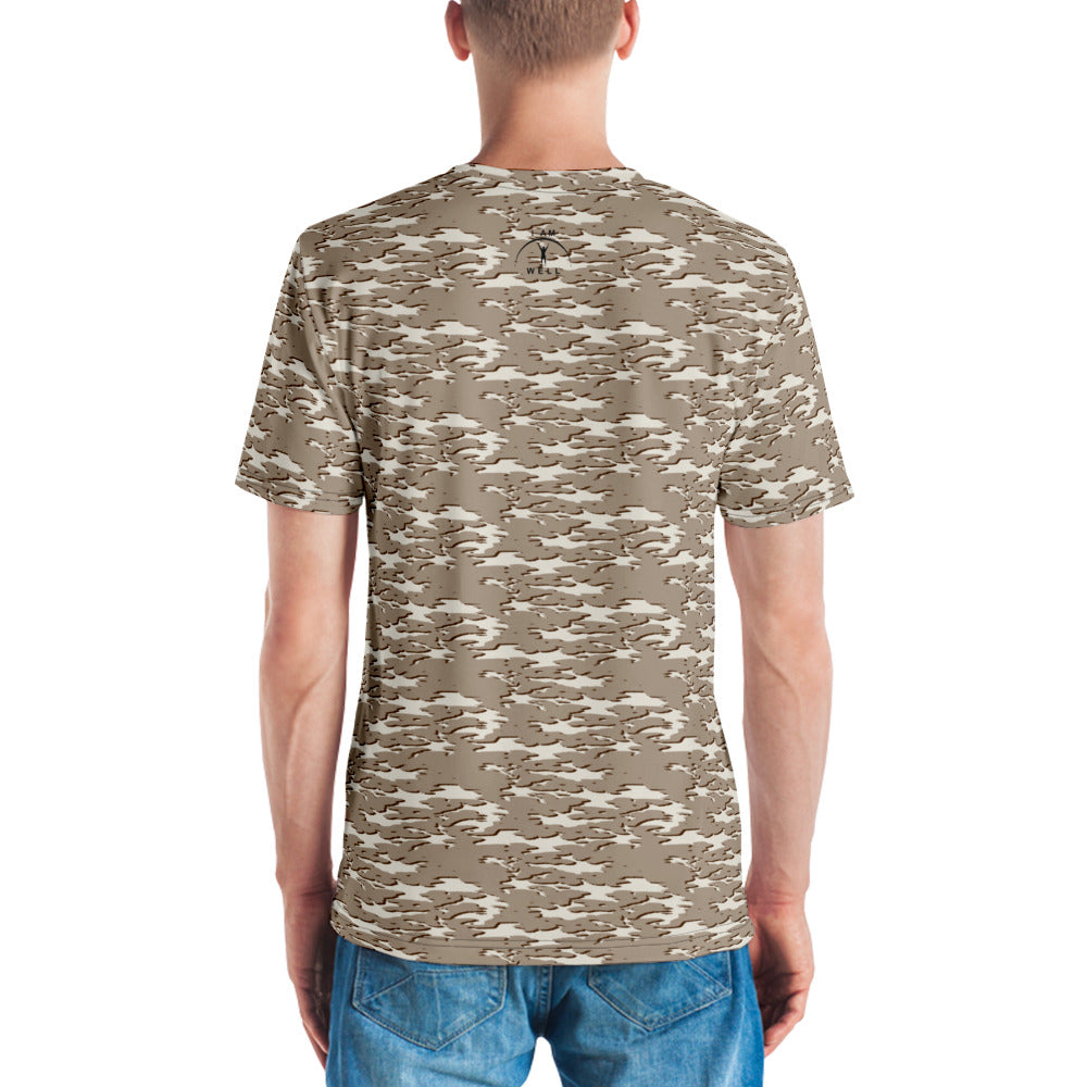 I AM WELL Men's Performance T-Shirt - Desert Camo w/ Black Logo