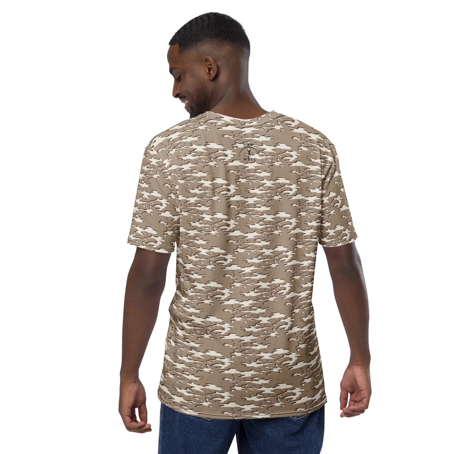 I AM WELL Men's Performance T-Shirt - Desert Camo w/ Black Logo