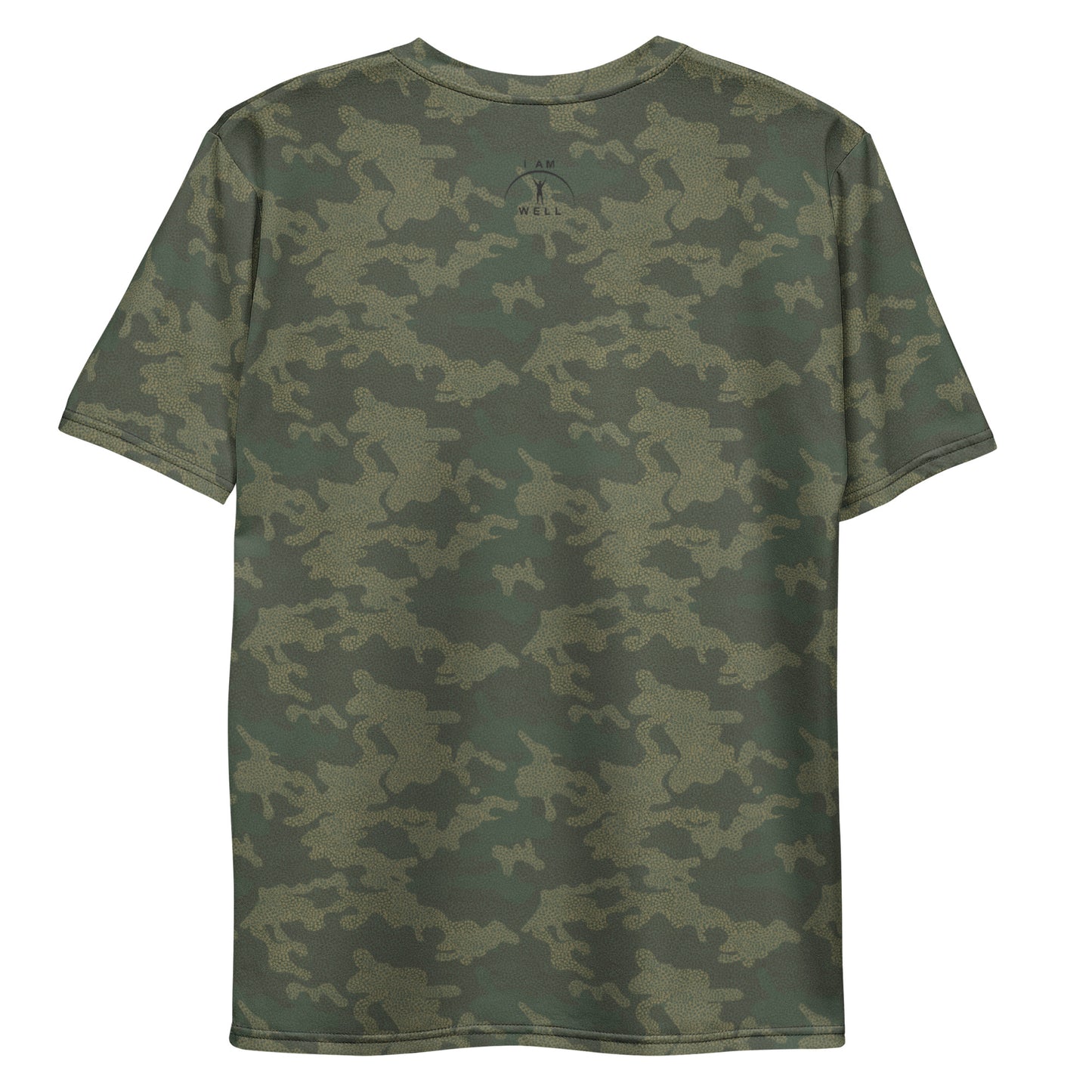 I AM WELL Men's Performance T-Shirt - American Woodland Camo w/ Black Logo