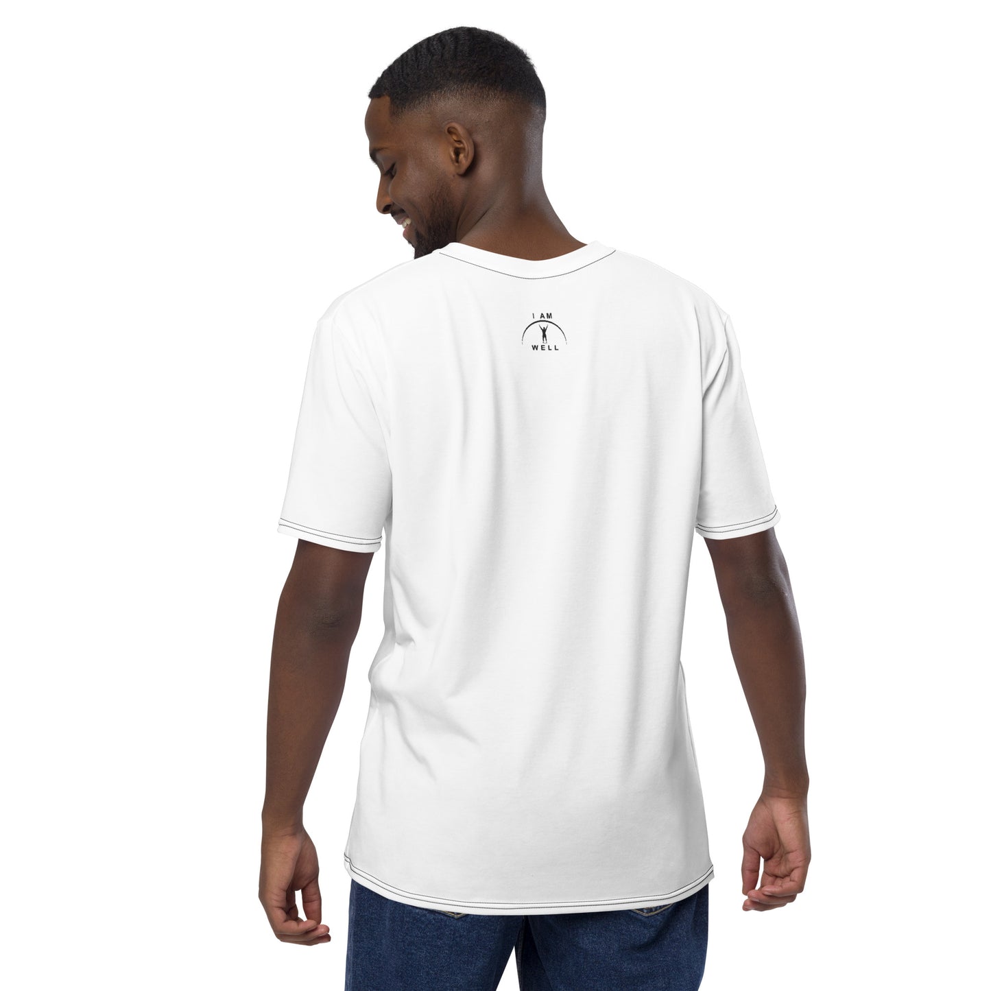 I AM WELL Men's Performance T-Shirt - White w/ Black Logo