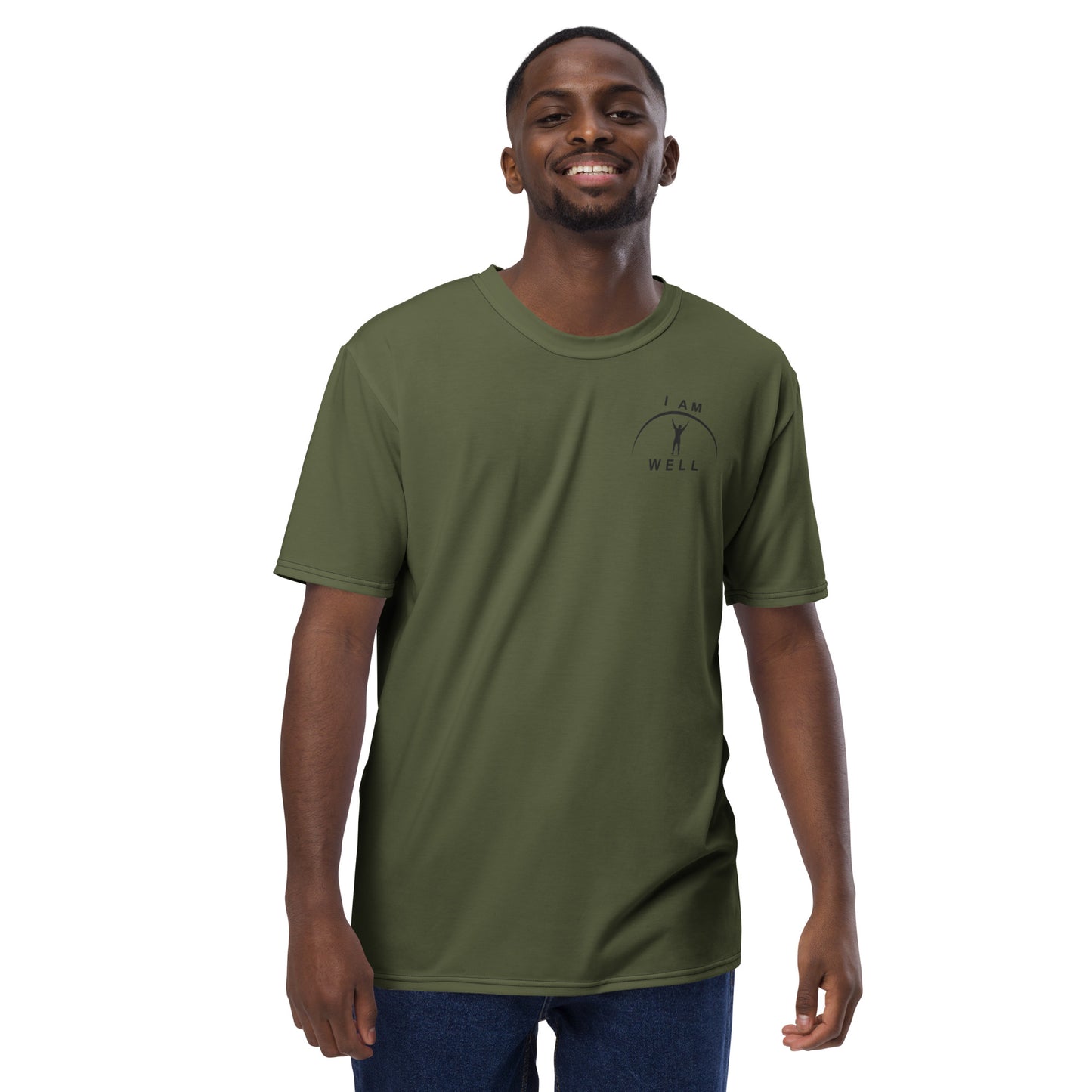 I AM WELL Men's Performance T-Shirt - Forest Green w/ Black Logo