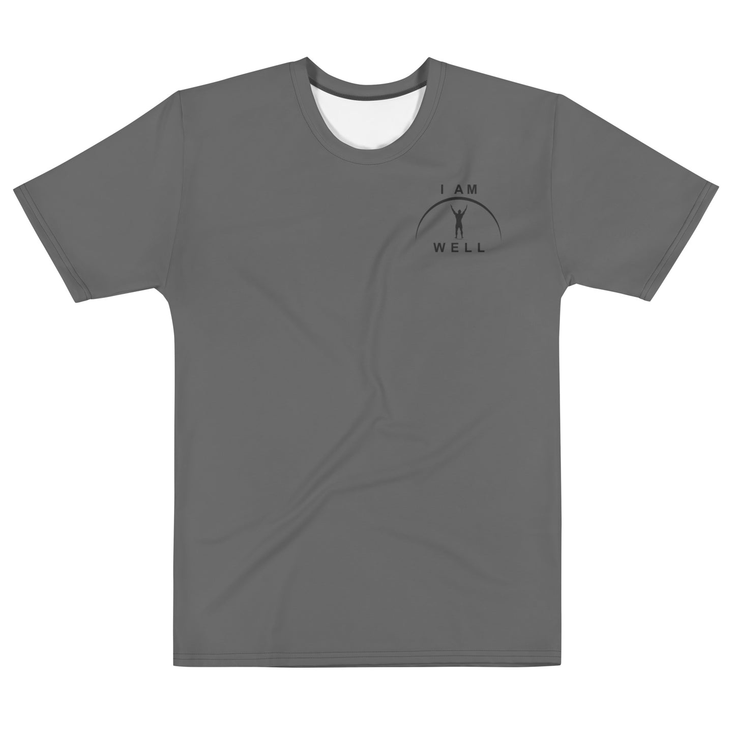 I AM WELL Men's Performance T-Shirt - Dark Grey w/ Black Logo