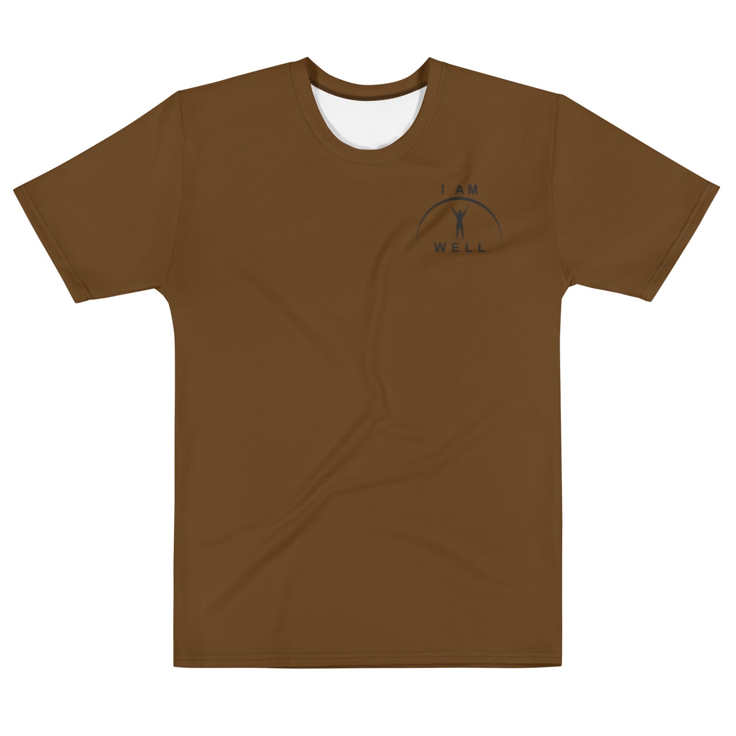 I AM WELL Men's Performance T-Shirt - Brown w/ Black Logo