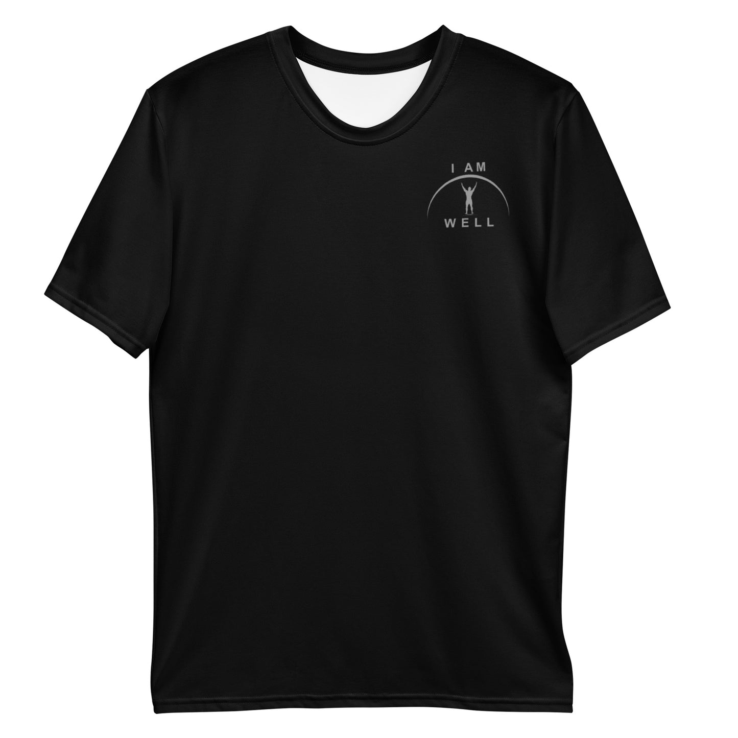 I AM WELL Men's Performance T-Shirt - Black w/ Grey Logo