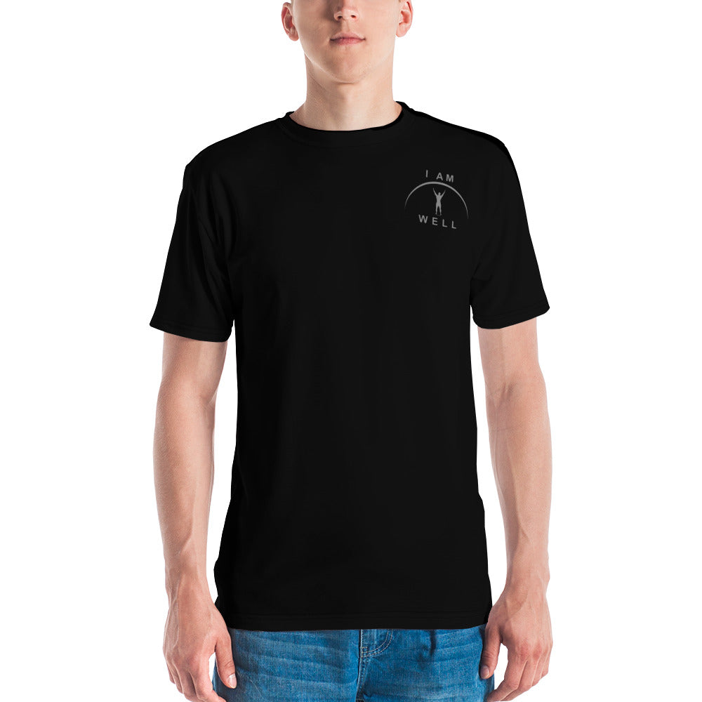 I AM WELL Men's Performance T-Shirt - Black w/ Grey Logo