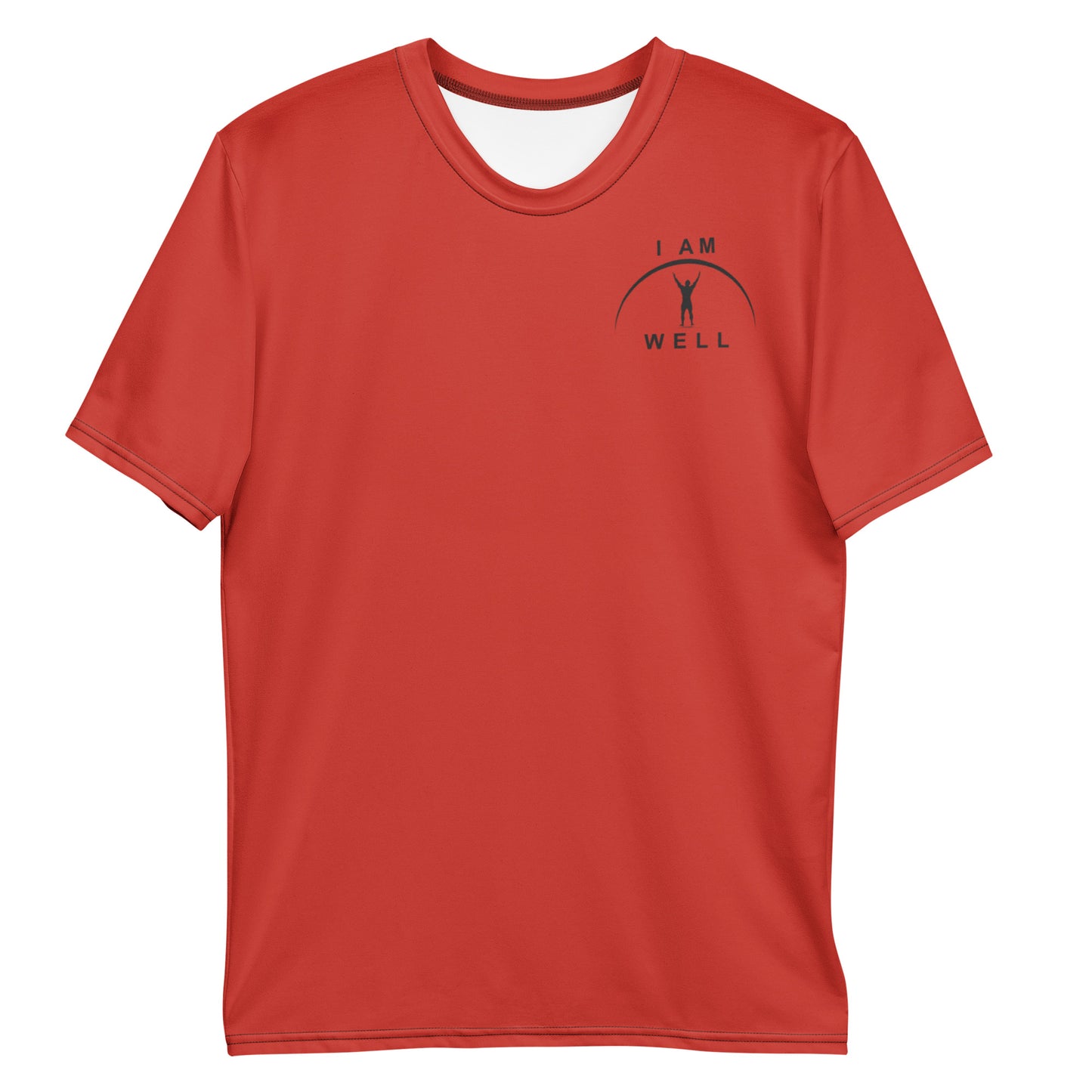 I AM WELL Men's Performance T-Shirt - Firefighter Red w/ Black Logo