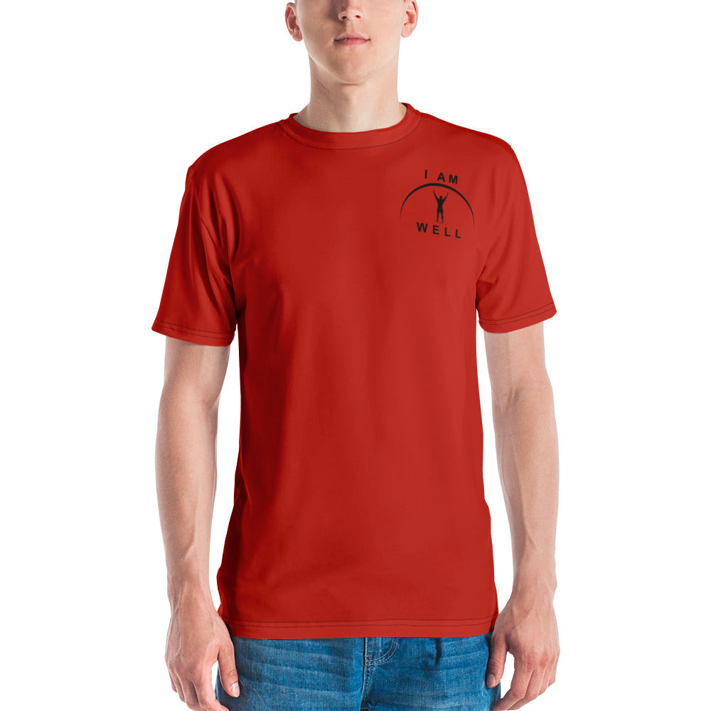 I AM WELL Men's Performance T-Shirt - Firefighter Red w/ Black Logo