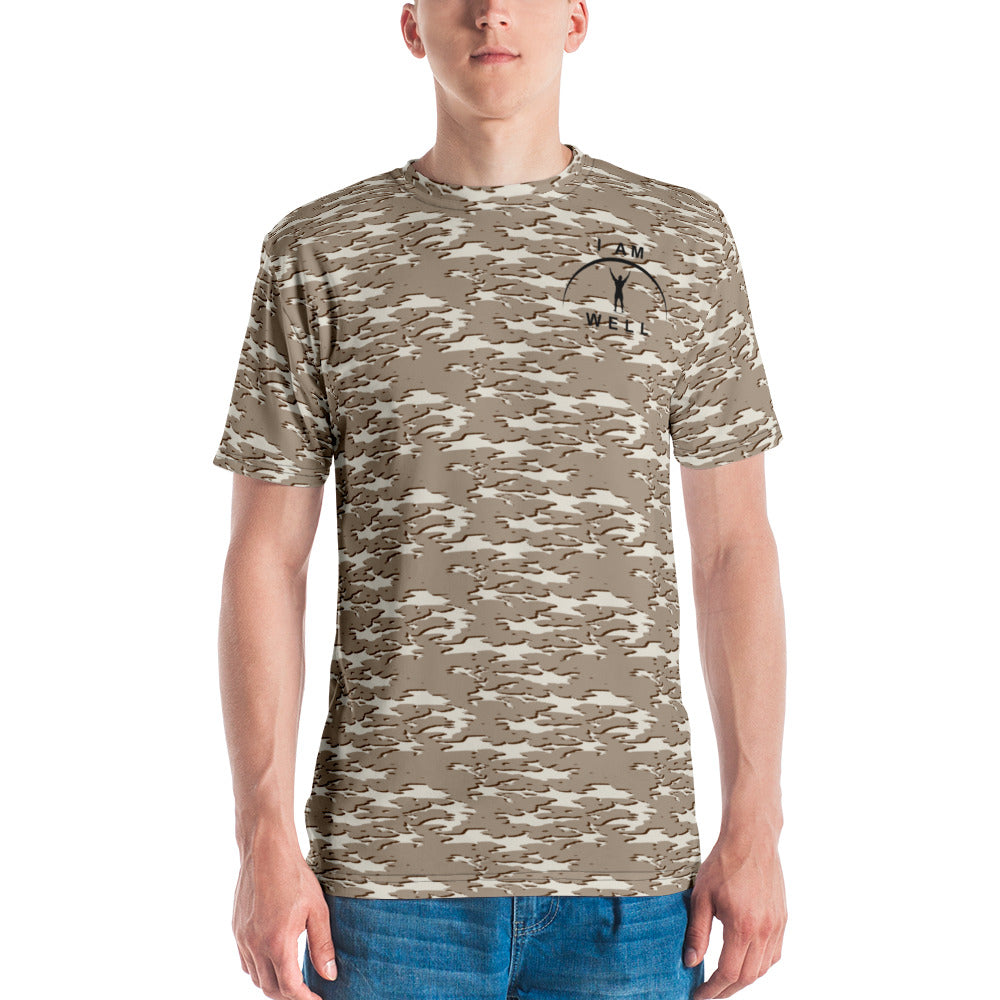 I AM WELL Men's Performance T-Shirt - Desert Camo w/ Black Logo