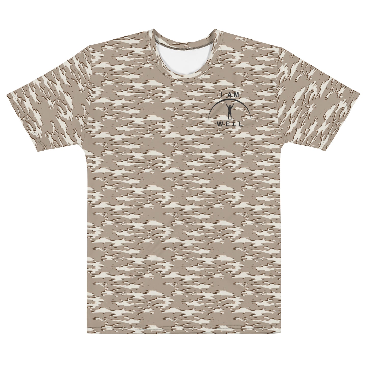 I AM WELL Men's Performance T-Shirt - Desert Camo w/ Black Logo