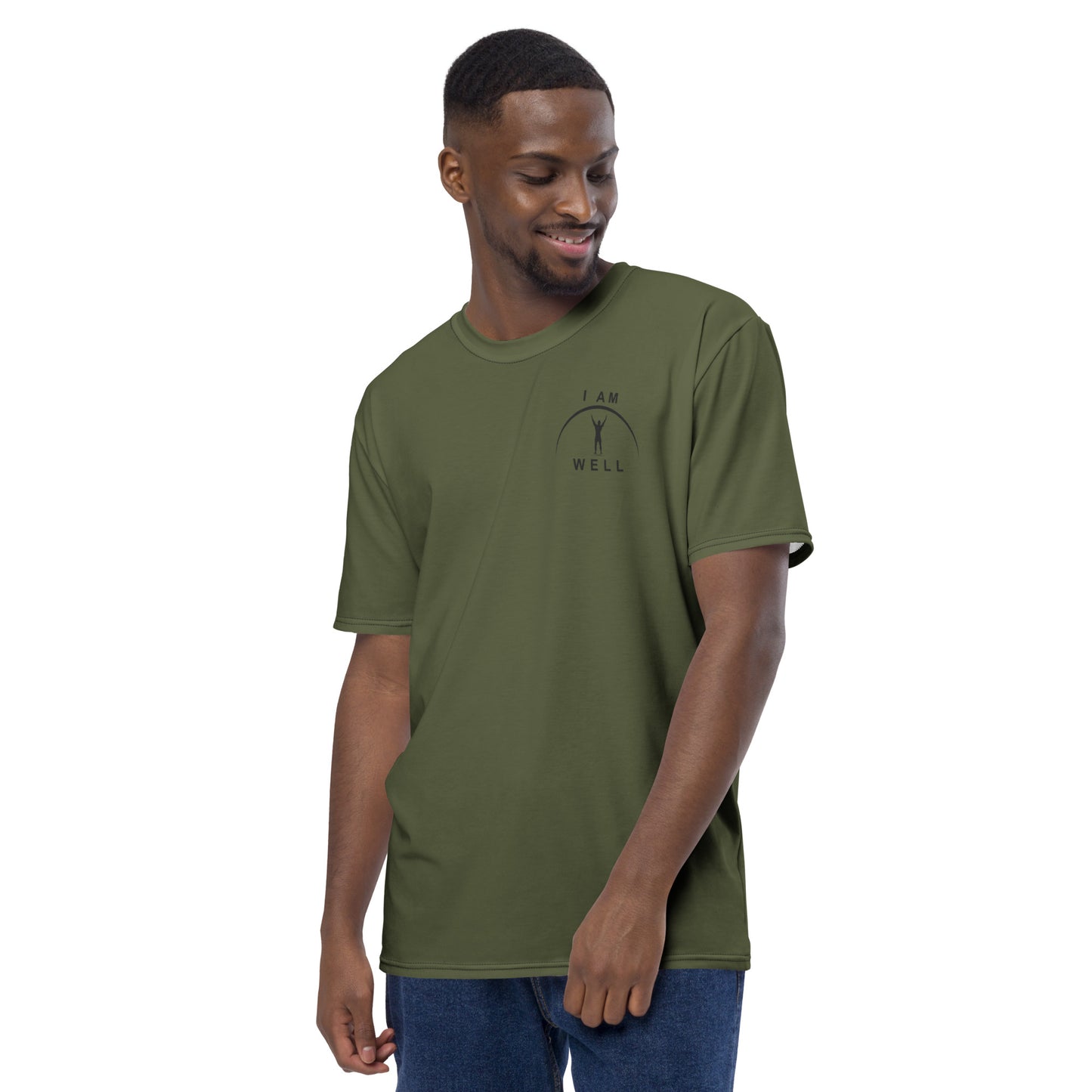 I AM WELL Men's Performance T-Shirt - Forest Green w/ Black Logo