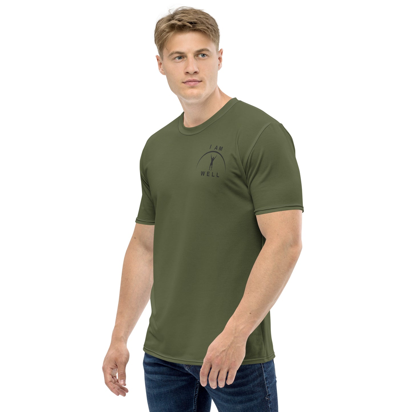 I AM WELL Men's Performance T-Shirt - Forest Green w/ Black Logo