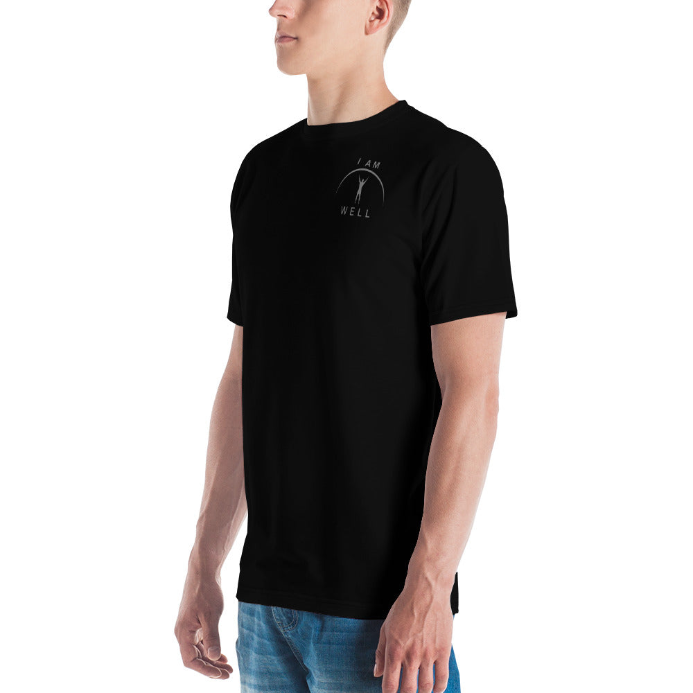 I AM WELL Men's Performance T-Shirt - Black w/ Grey Logo