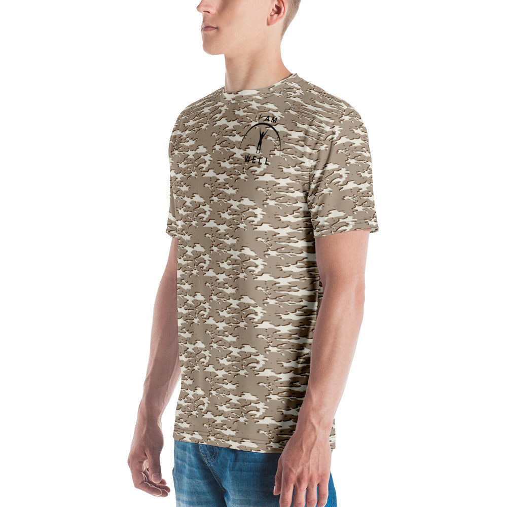 I AM WELL Men's Performance T-Shirt - Desert Camo w/ Black Logo