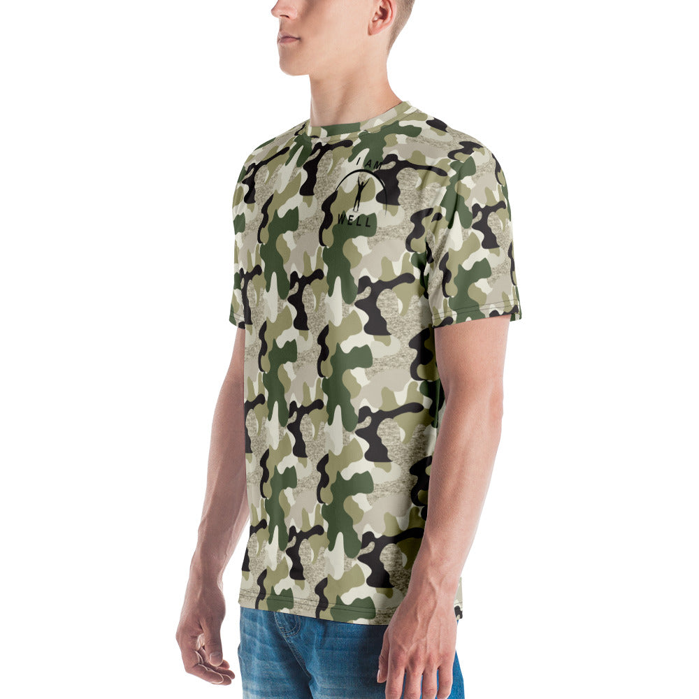 I AM WELL Men's Performance T-Shirt - Camo of all Camos w/ Black Logo