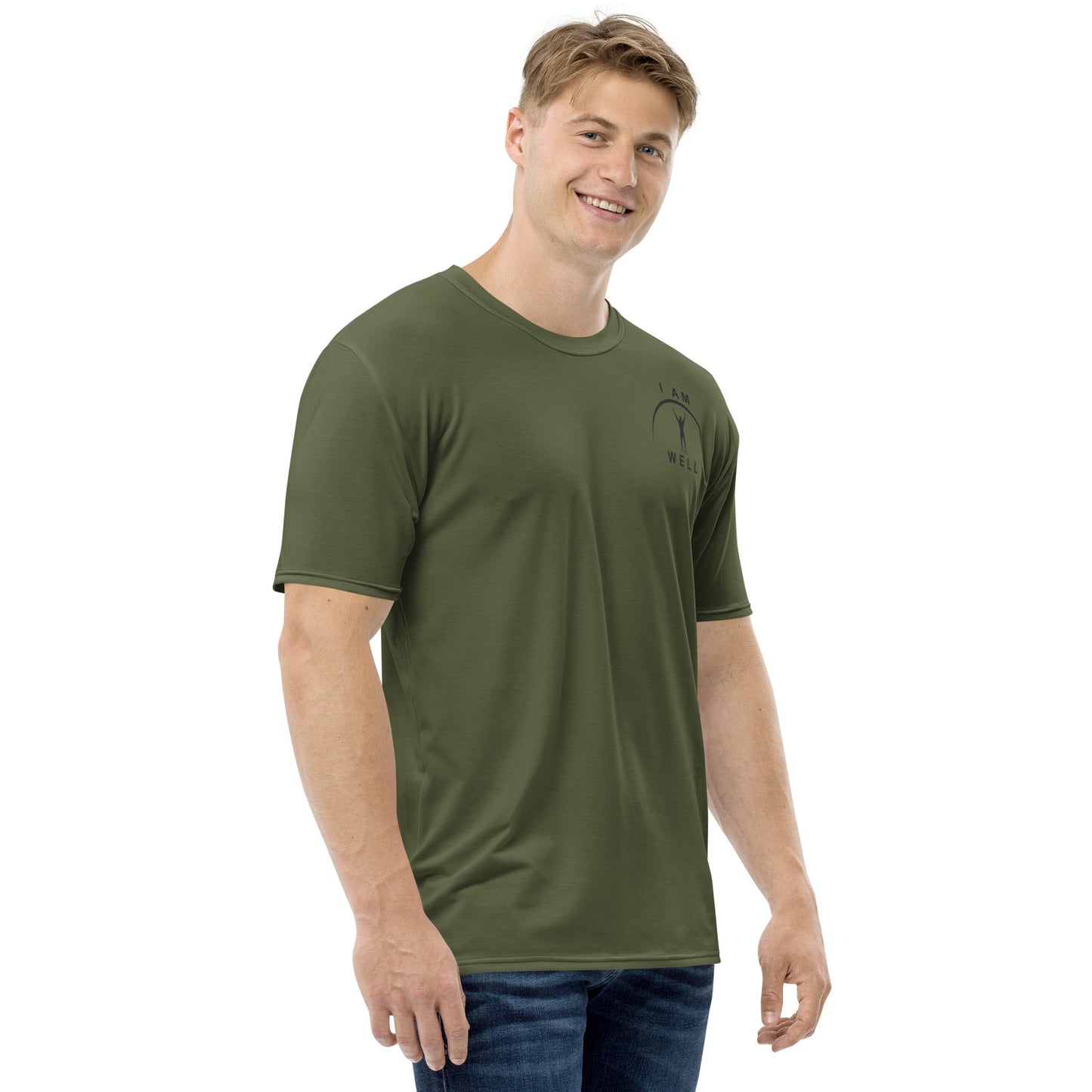 I AM WELL Men's Performance T-Shirt - Forest Green w/ Black Logo