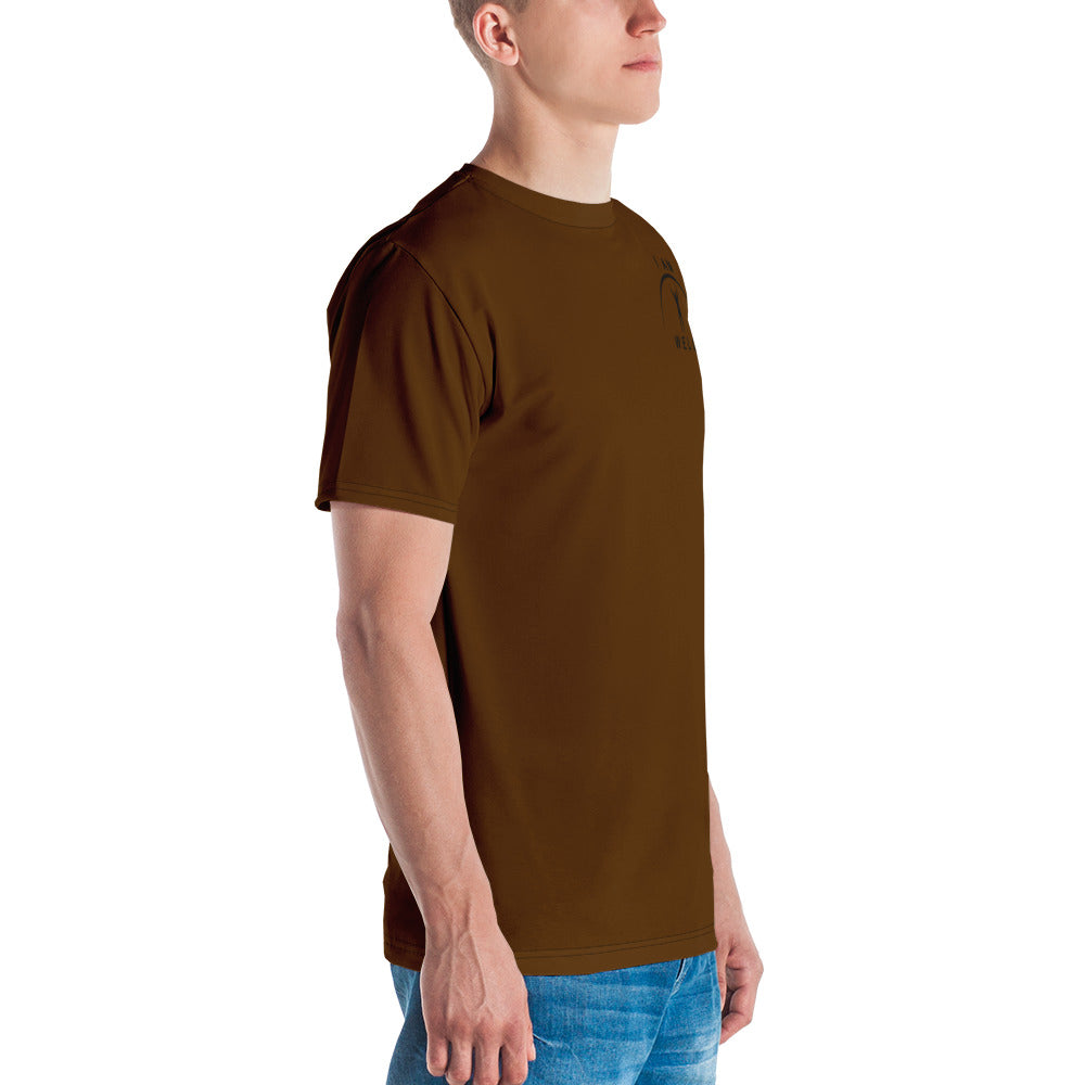 I AM WELL Men's Performance T-Shirt - Brown w/ Black Logo