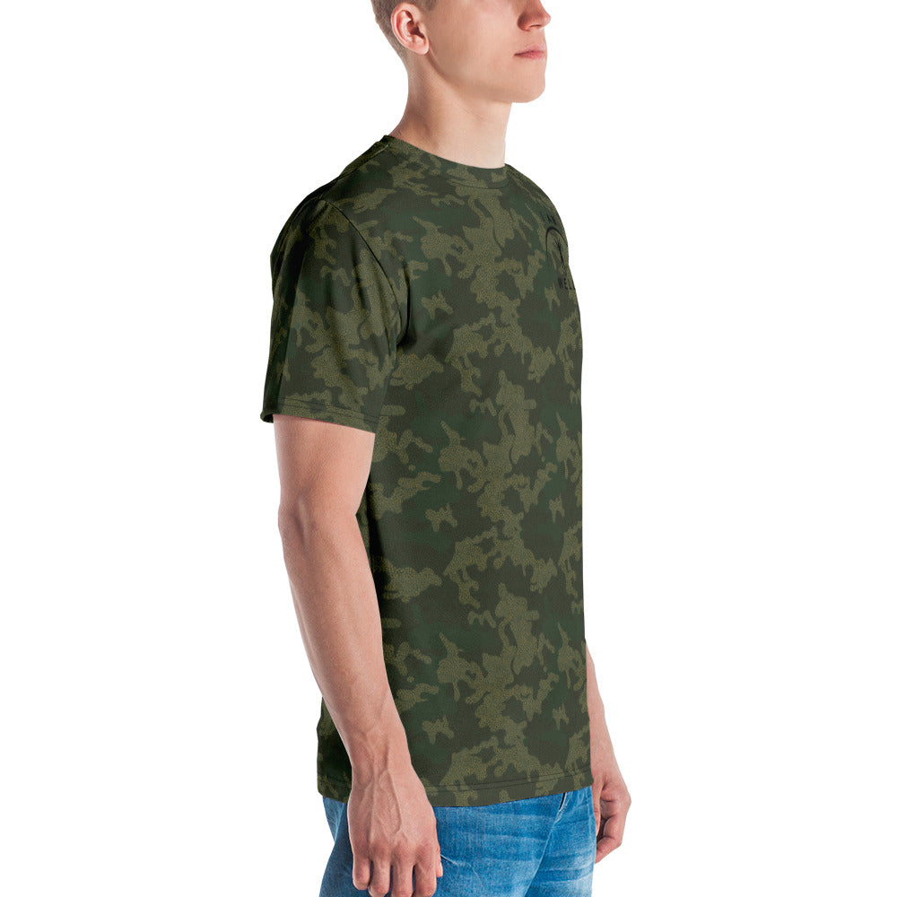 I AM WELL Men's Performance T-Shirt - American Woodland Camo w/ Black Logo