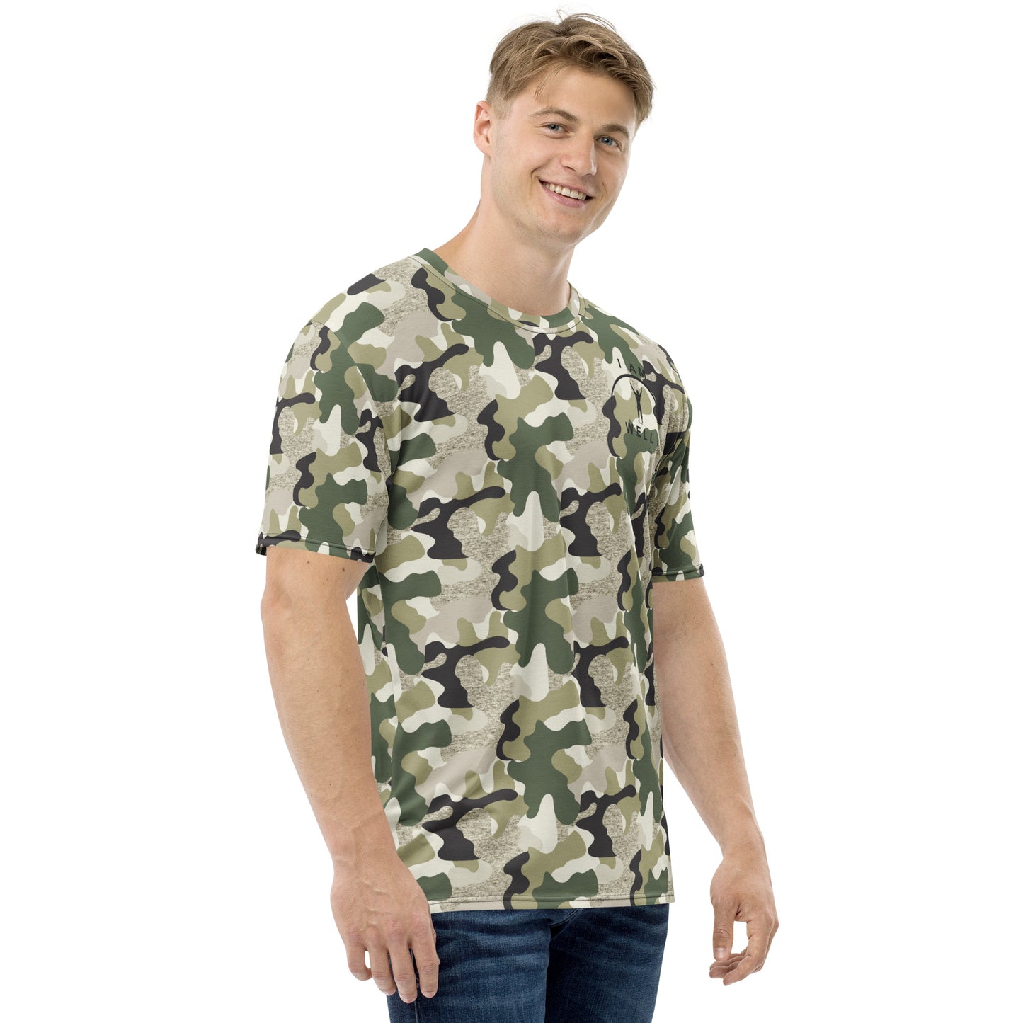 I AM WELL Men's Performance T-Shirt - Camo of all Camos w/ Black Logo