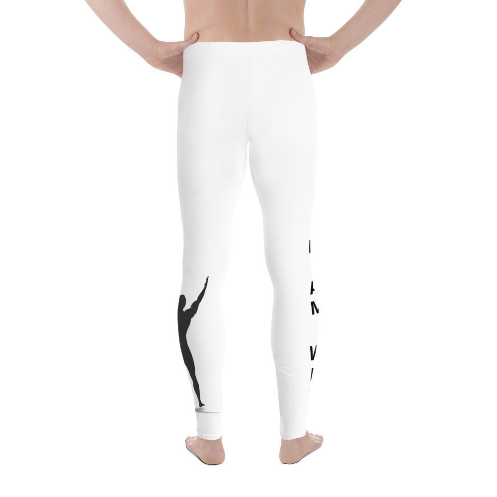 I AM WELL Men's Compression Lowers - White w/ Black