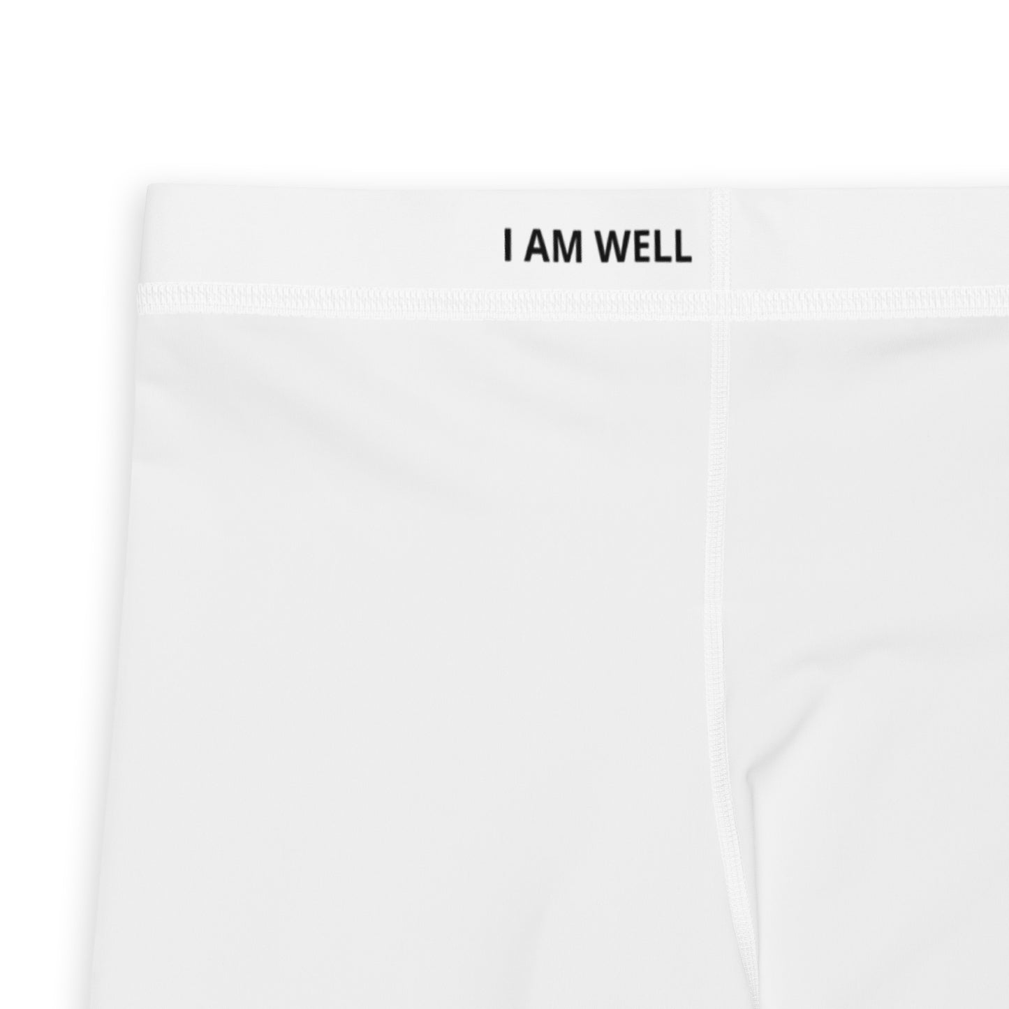 I AM WELL Men's Compression Lowers - White w/ Black