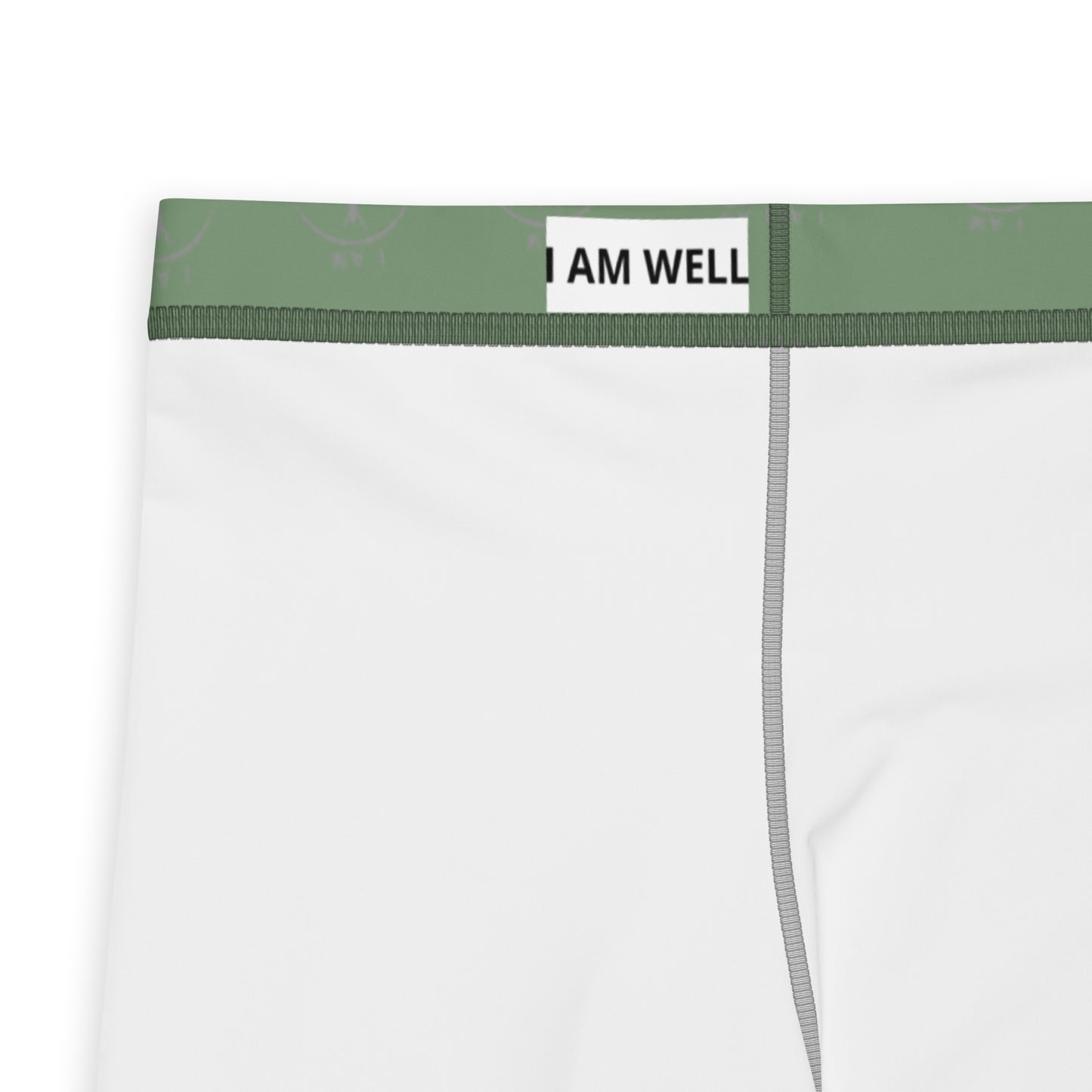 I AM WELL Men's Compression Lowers - Earth Green w/ Grey Logos