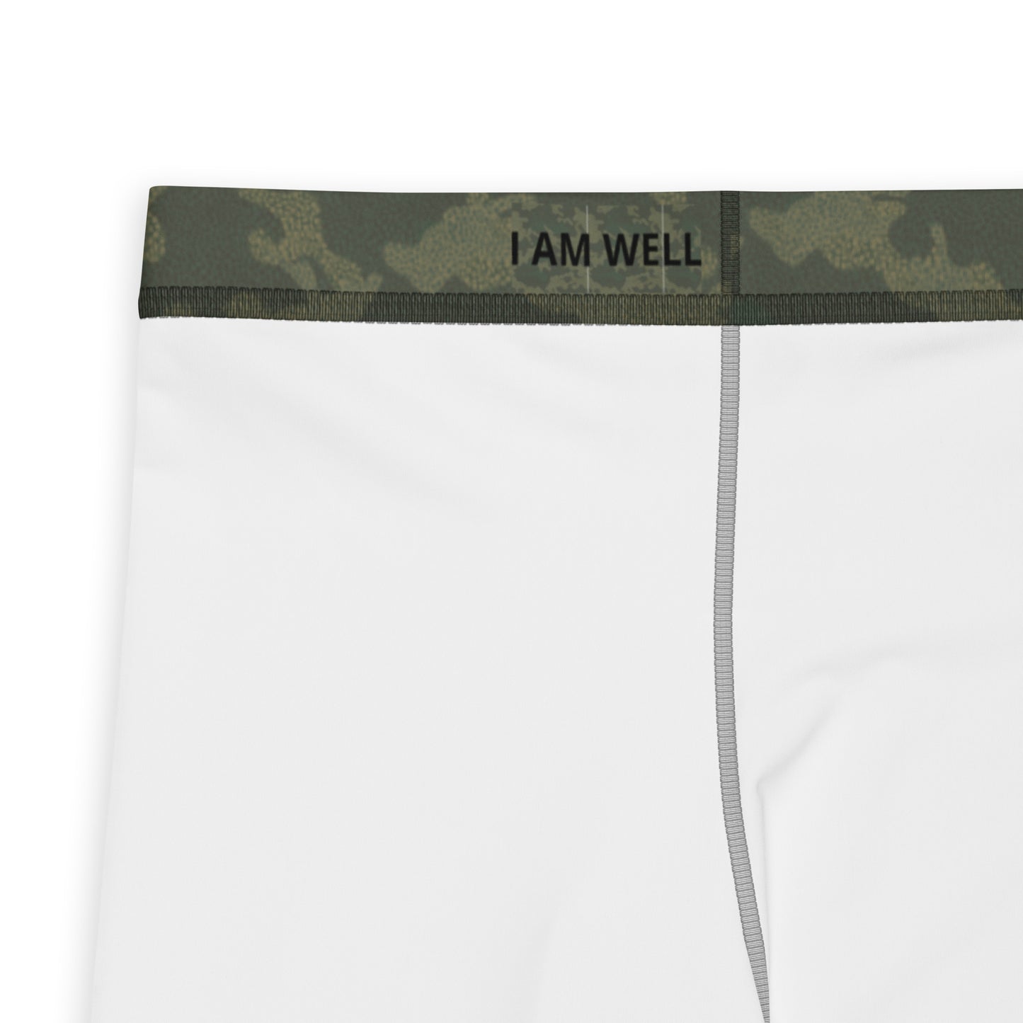 I AM WELL Men's Compression Lowers - American Woodland Camo w/ Grey Logo, Joshua 1:9