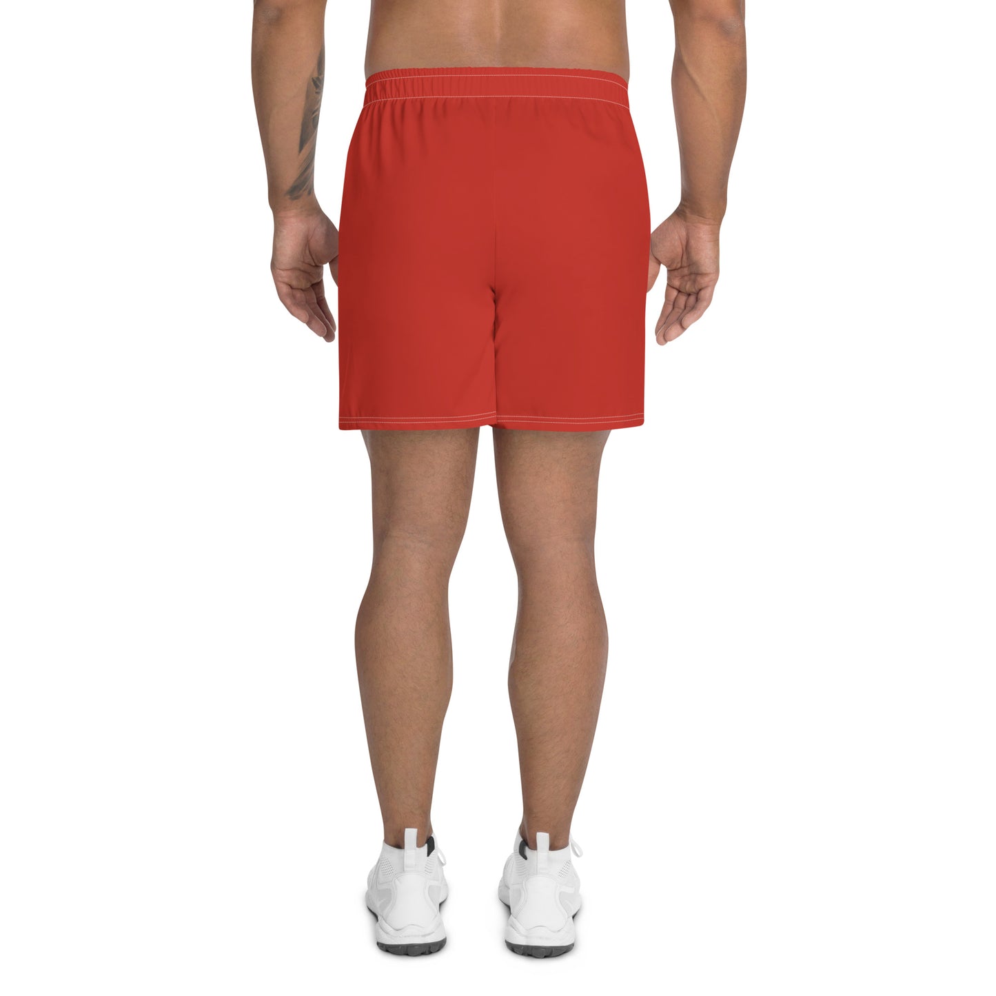 I AM WELL Men's Athletic Shorts - Red w/ White Logo