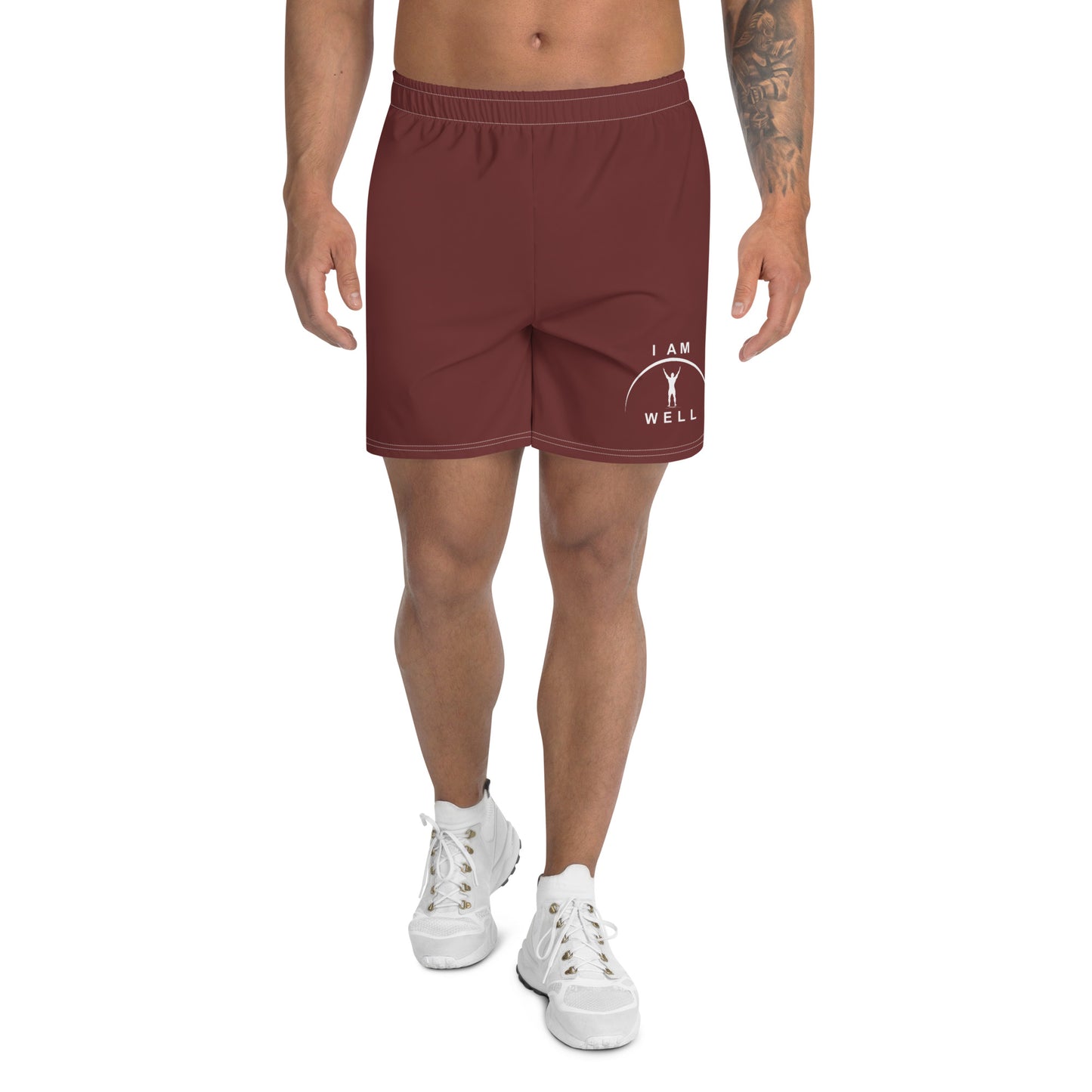 I AM WELL Men's Athletic Shorts - Auburn w/ White Logo