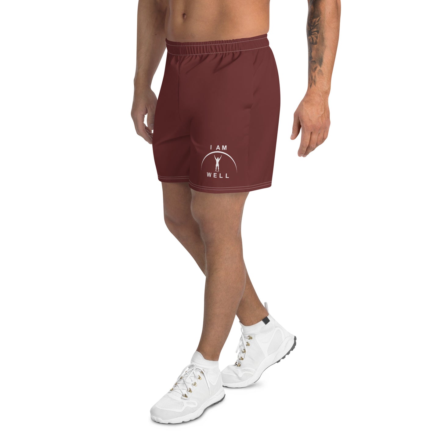 I AM WELL Men's Athletic Shorts - Auburn w/ White Logo