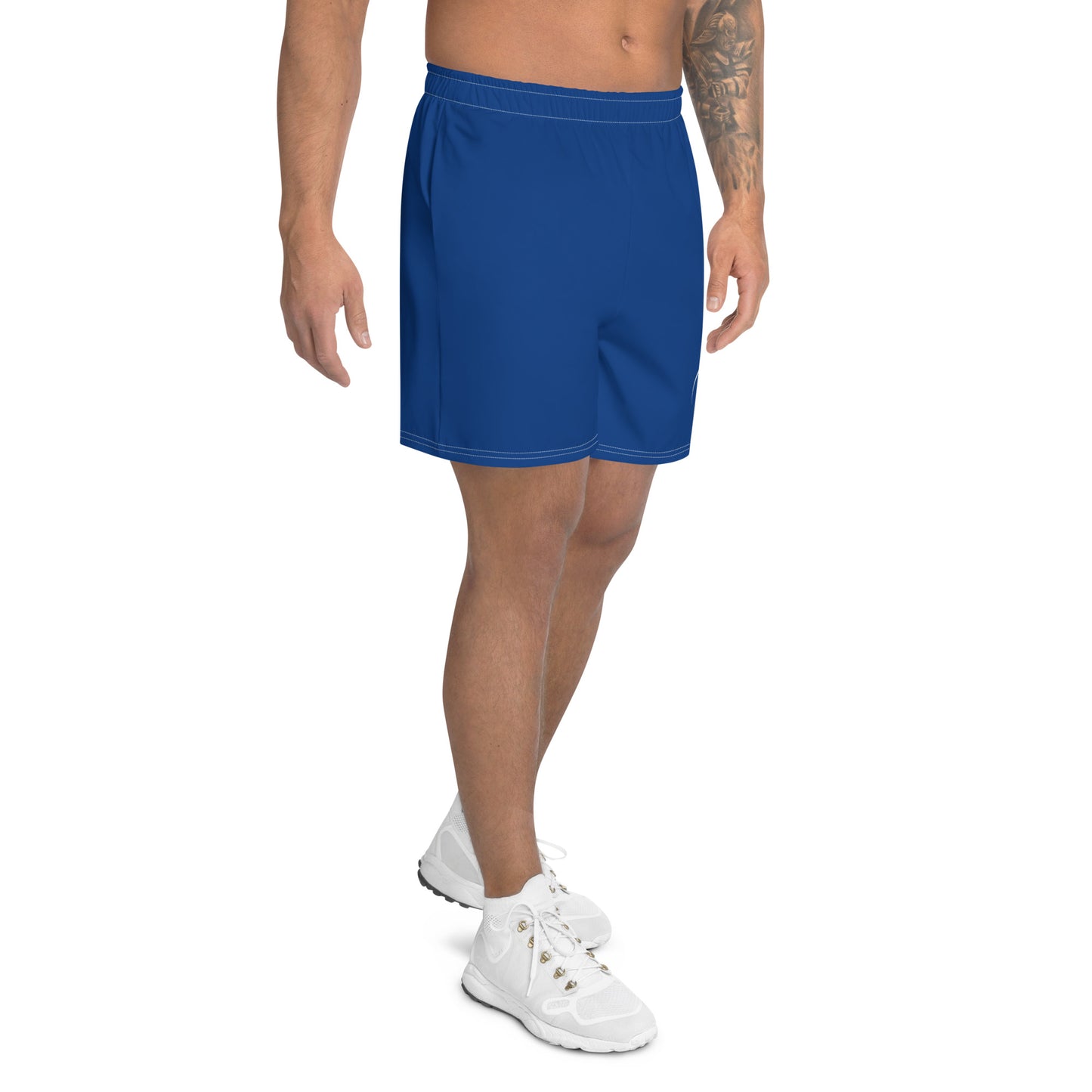 I AM WELL Men's Athletic Shorts - Dark Blue w/ White Logo