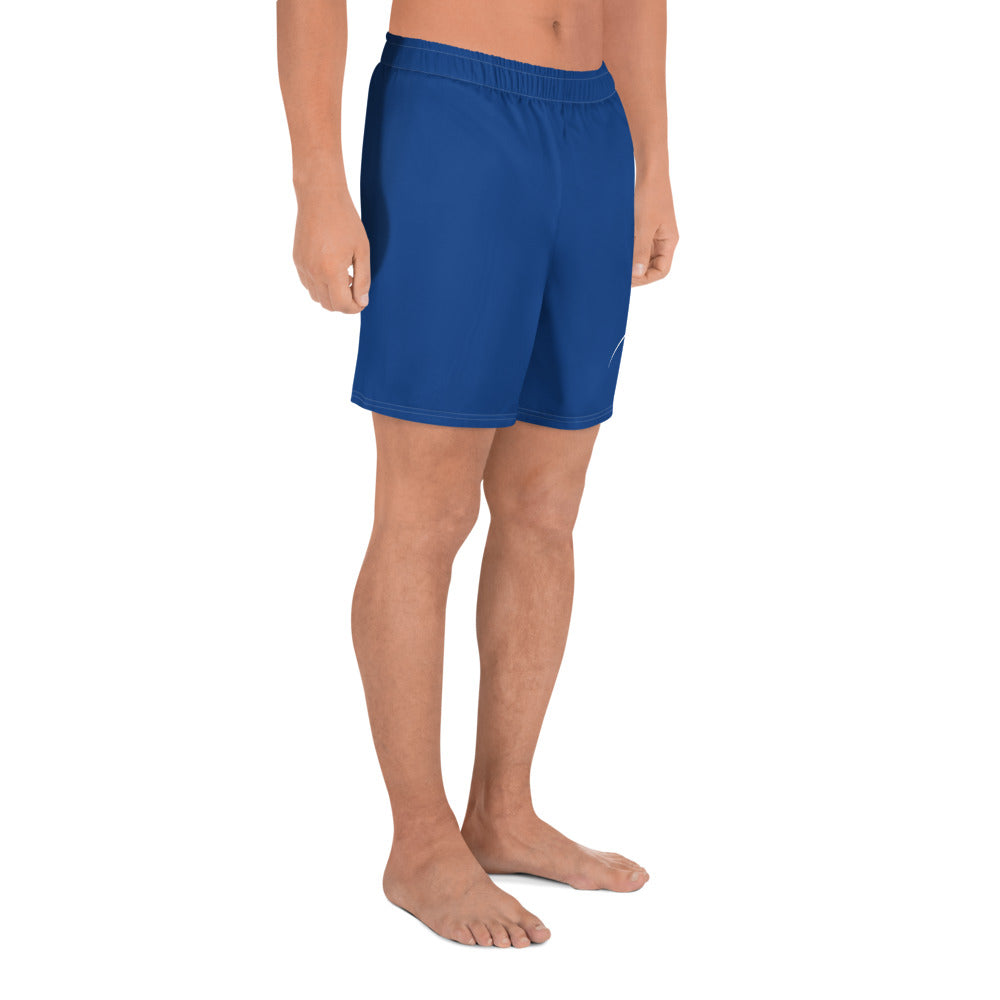 I AM WELL Men's Athletic Shorts - Dark Blue w/ White Logo