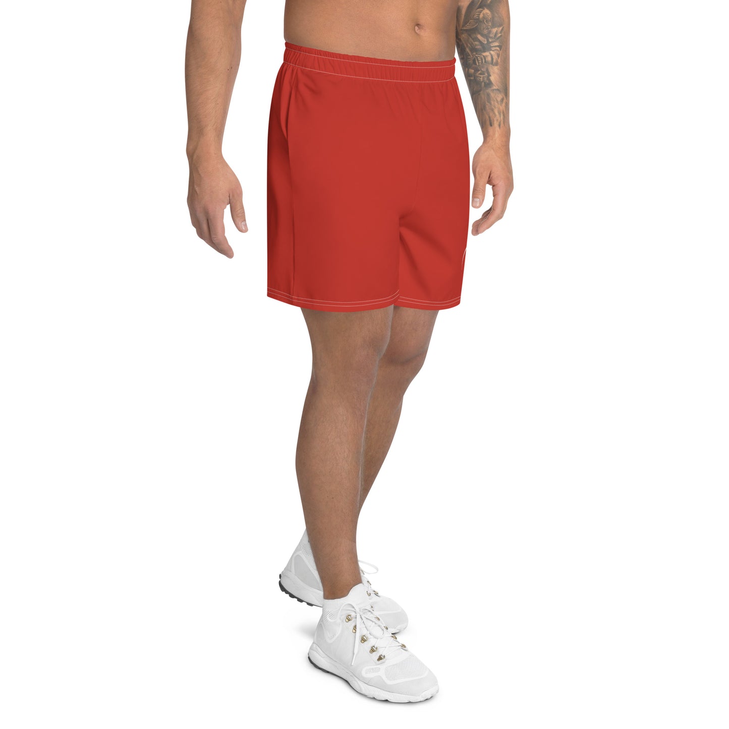 I AM WELL Men's Athletic Shorts - Red w/ White Logo