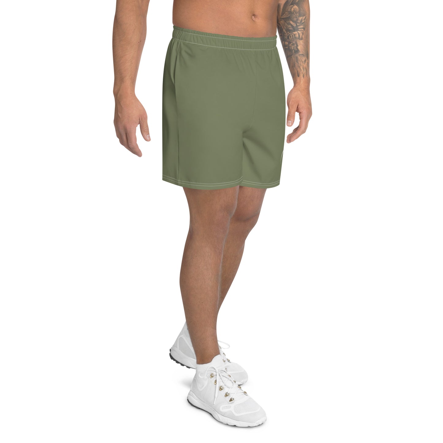 I AM WELL Men's Athletic Shorts - OD Green w/ White Logo