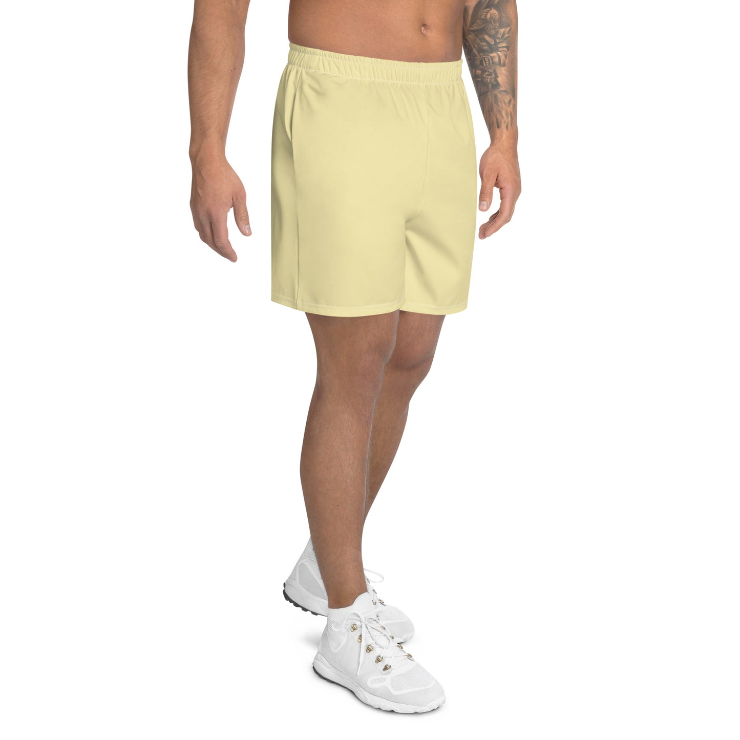 I AM WELL Men's Athletic Shorts - Yellow w/ White Logo