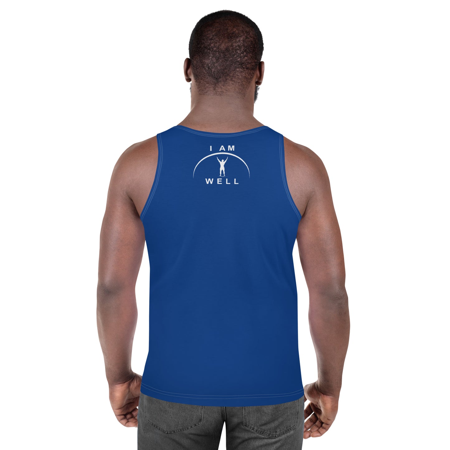 I AM WELL Men's Performance Tank Top - Grey w/ White Logo