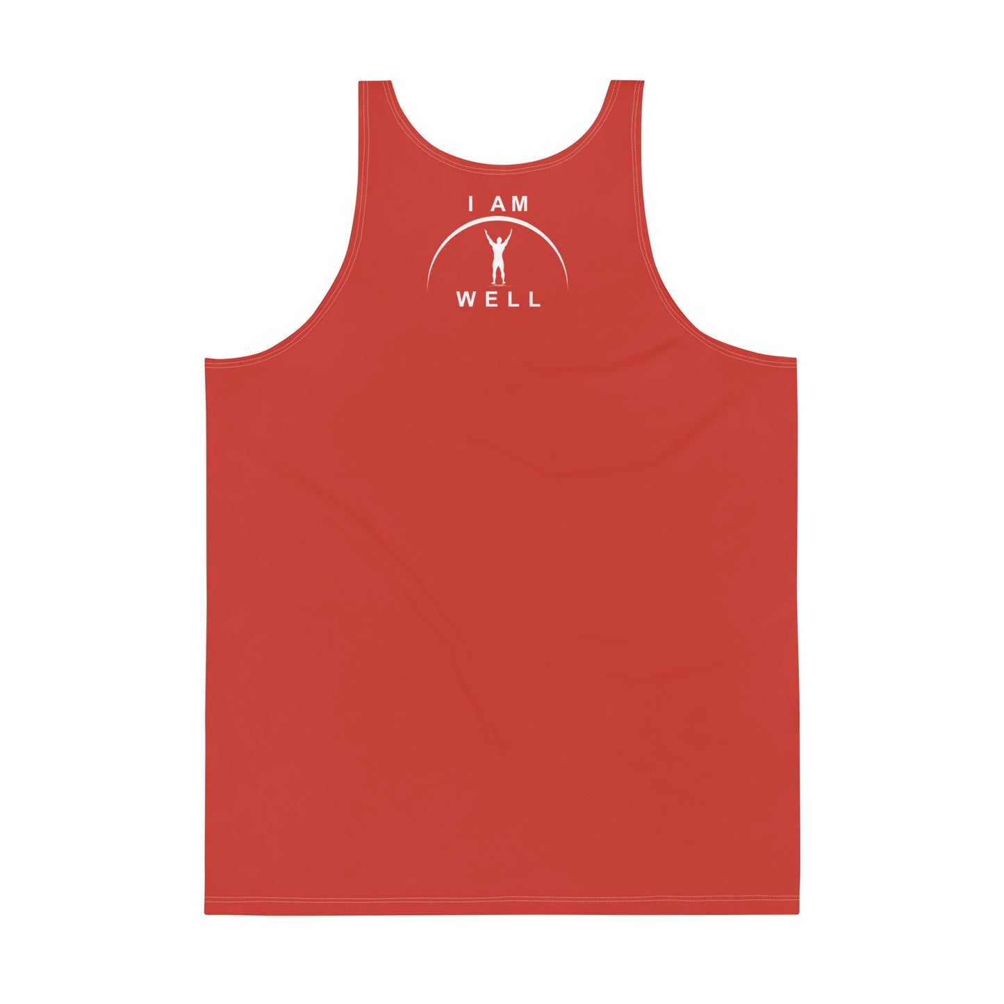 I AM WELL Men's Performance Tank Top - Red w/ White Logo