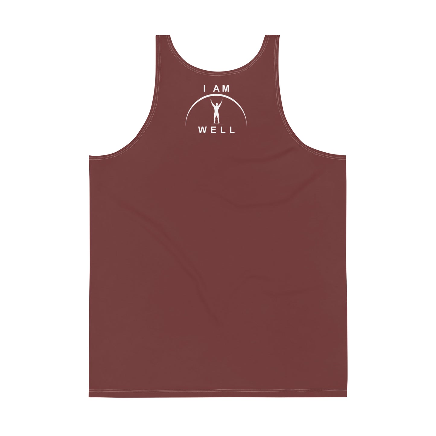 I AM WELL Men's Performance Tank Top - Auburn w/ White Logo