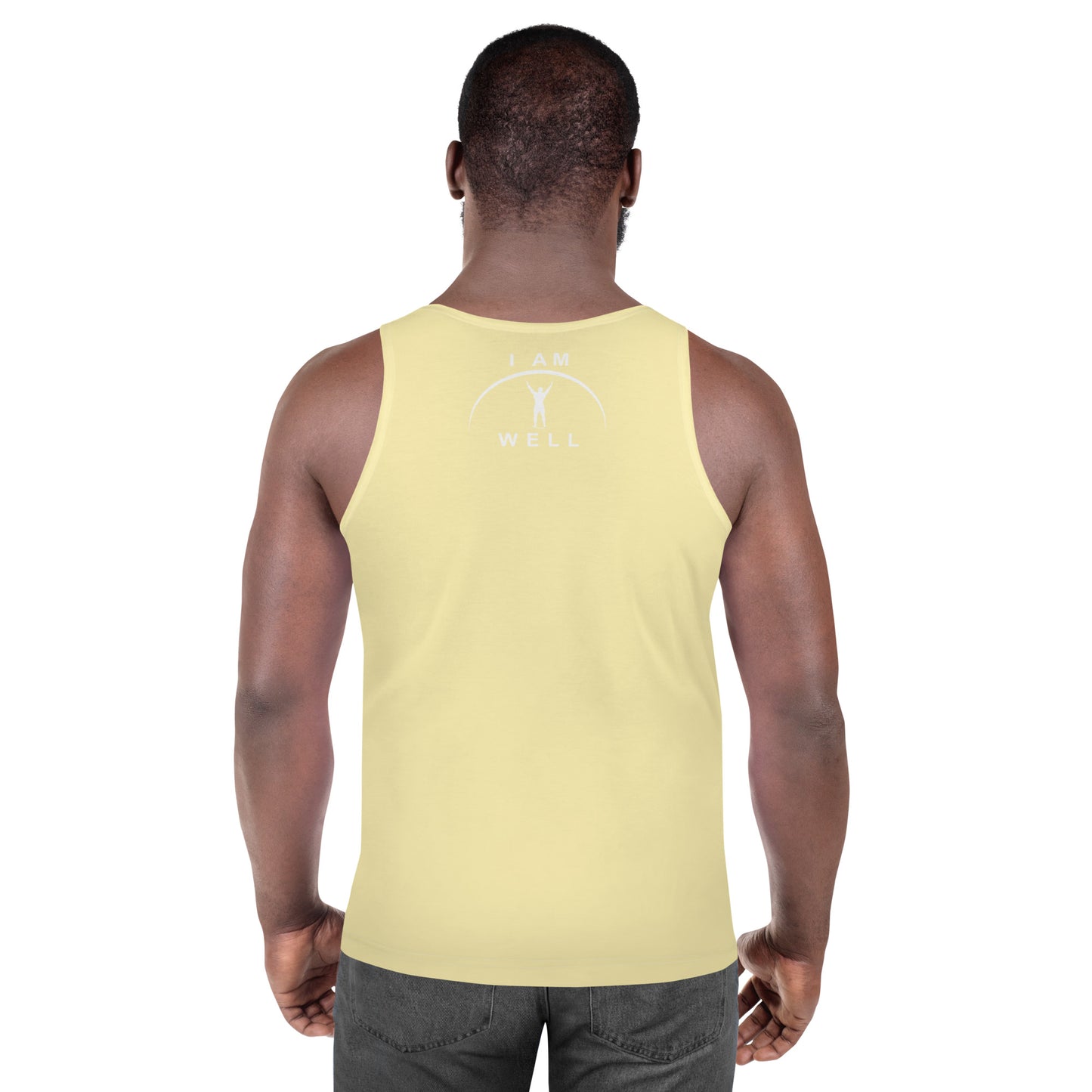 I AM WELL Men's Performance Tank Top - Yellow w/ White Logo