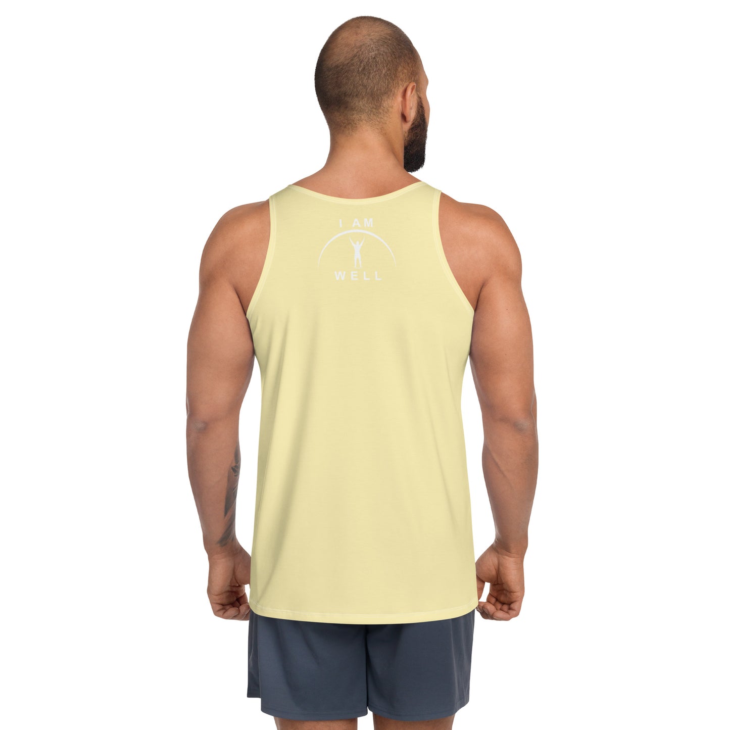 I AM WELL Men's Performance Tank Top - Yellow w/ White Logo