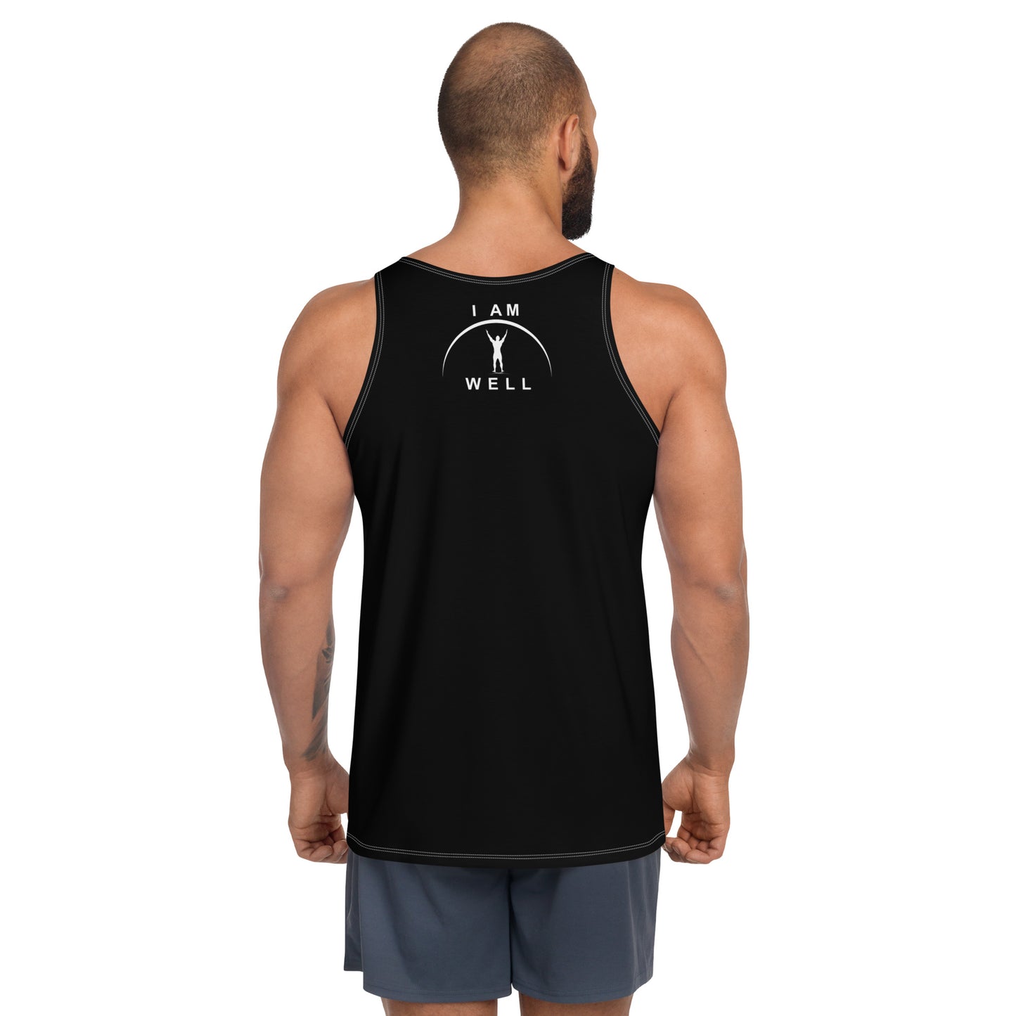 I AM WELL Men's Performance Tank Top - Black w/ White Logo