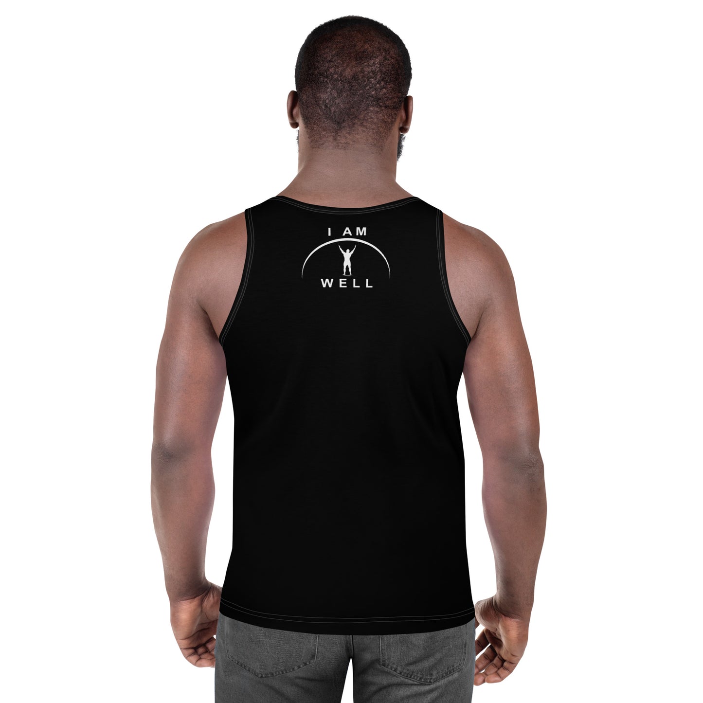 I AM WELL Men's Performance Tank Top - Black w/ White Logo