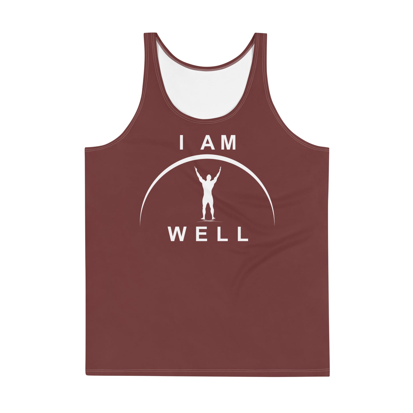 I AM WELL Men's Performance Tank Top - Auburn w/ White Logo