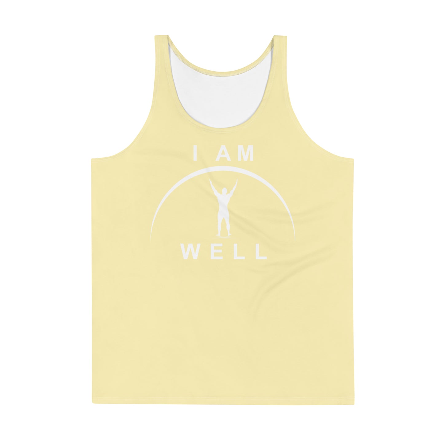 I AM WELL Men's Performance Tank Top - Yellow w/ White Logo