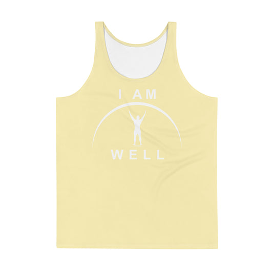 I AM WELL Men's Performance Tank Top - Yellow w/ White Logo