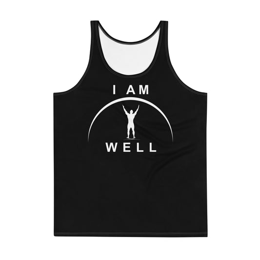 I AM WELL Men's Performance Tank Top - Black w/ White Logo